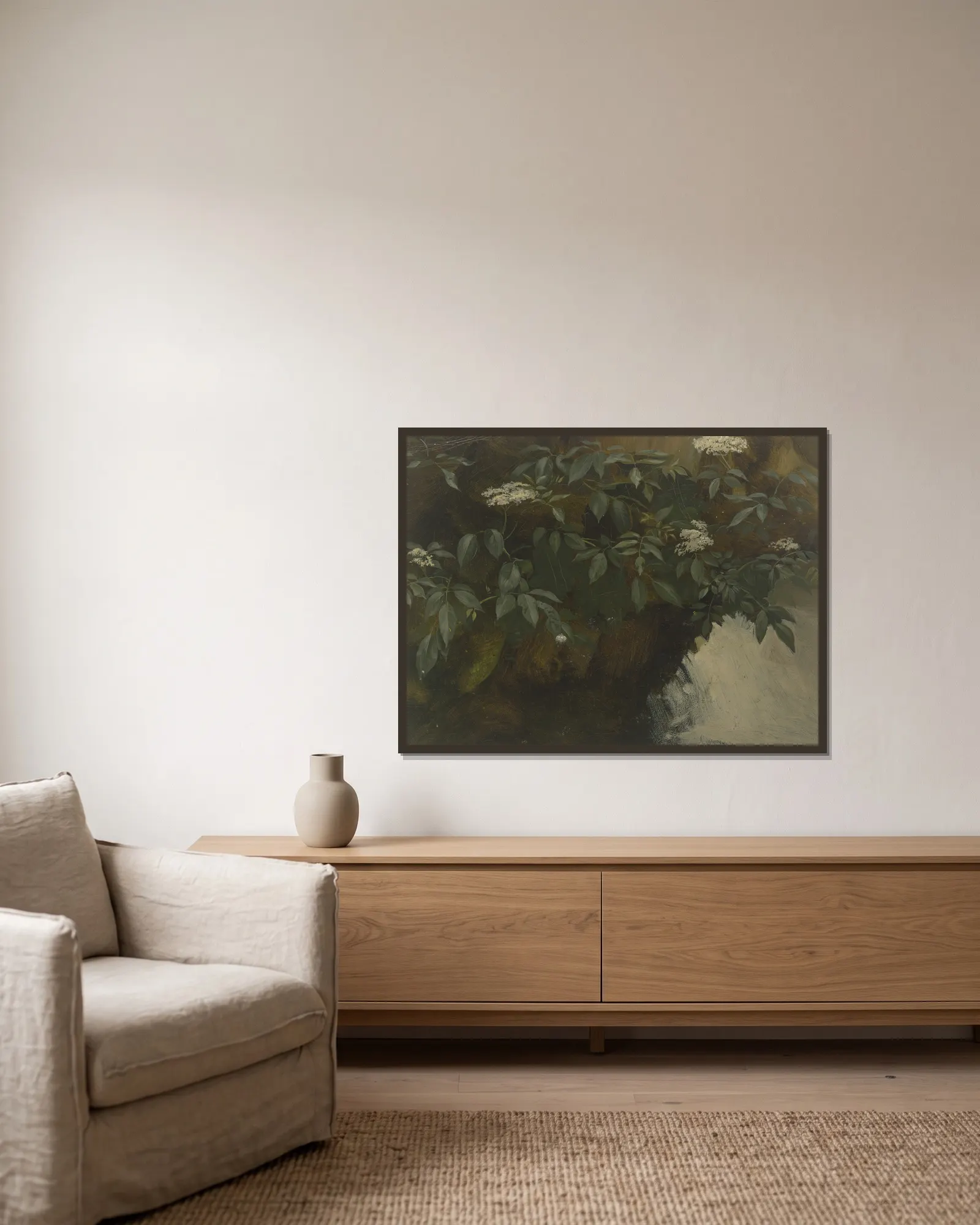 Flowering elderberry av Philipp Rumpf inramad på en vägg