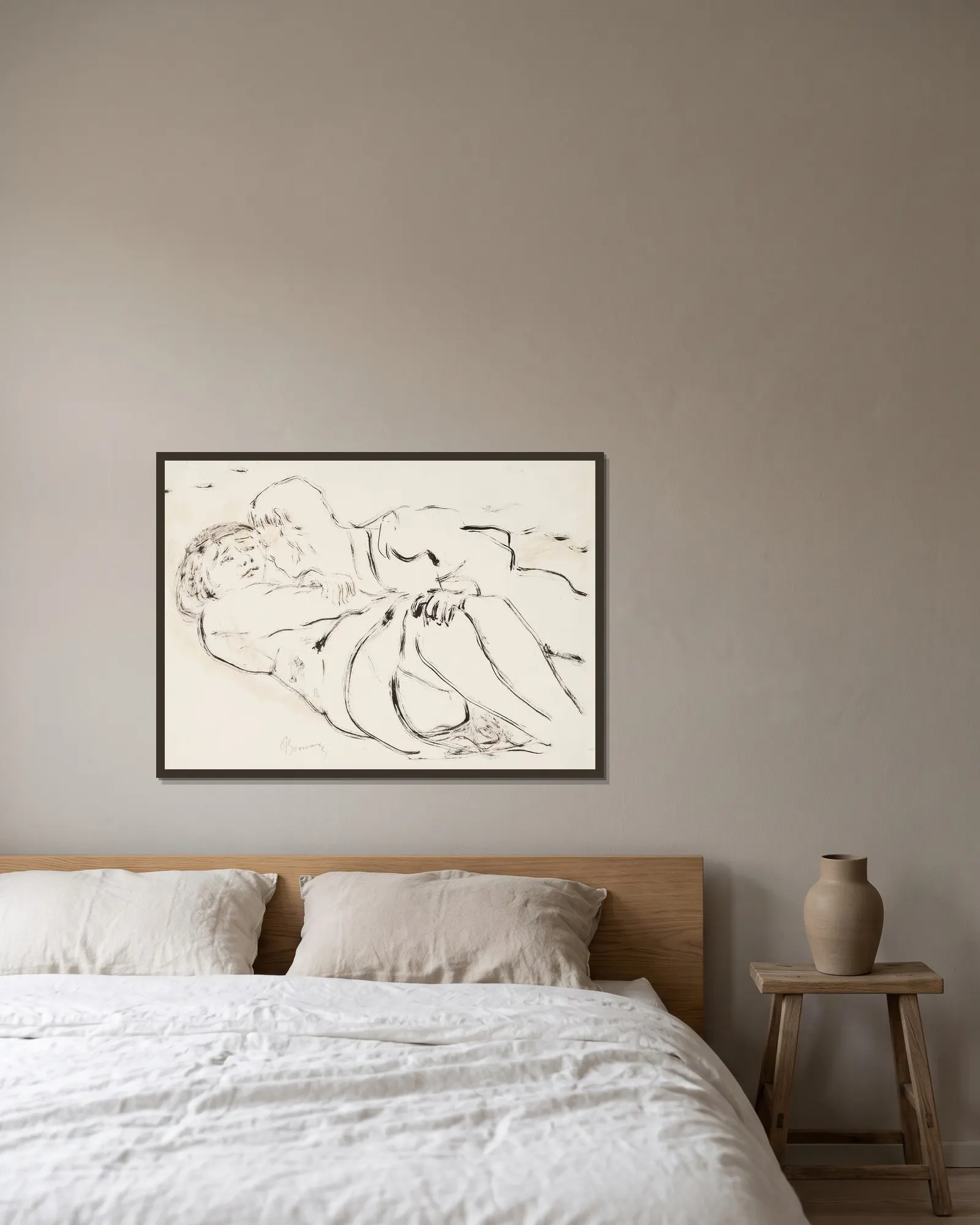 Le Couple av Pierre Bonnard inramad på en vägg