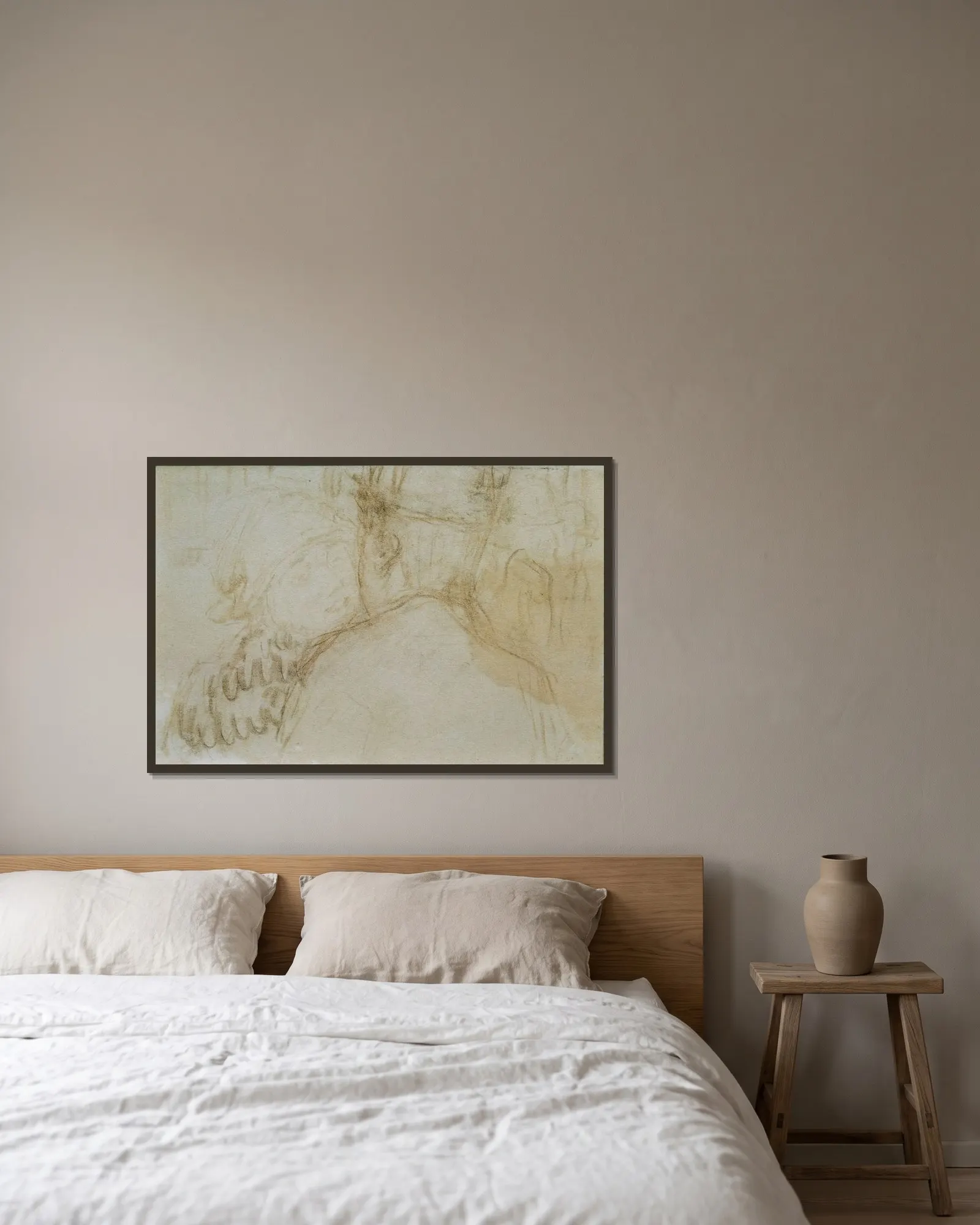 Liebespaar av Pierre Bonnard inramad på en vägg
