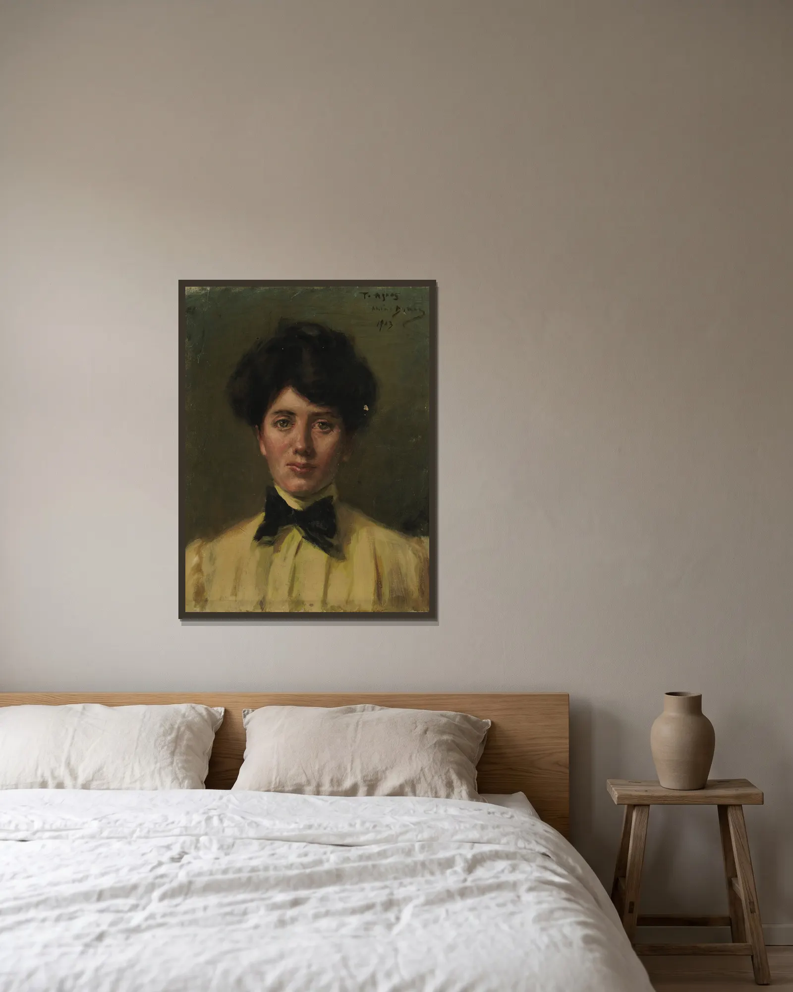 Agnes av Alice Pike Barney inramad på en vägg
