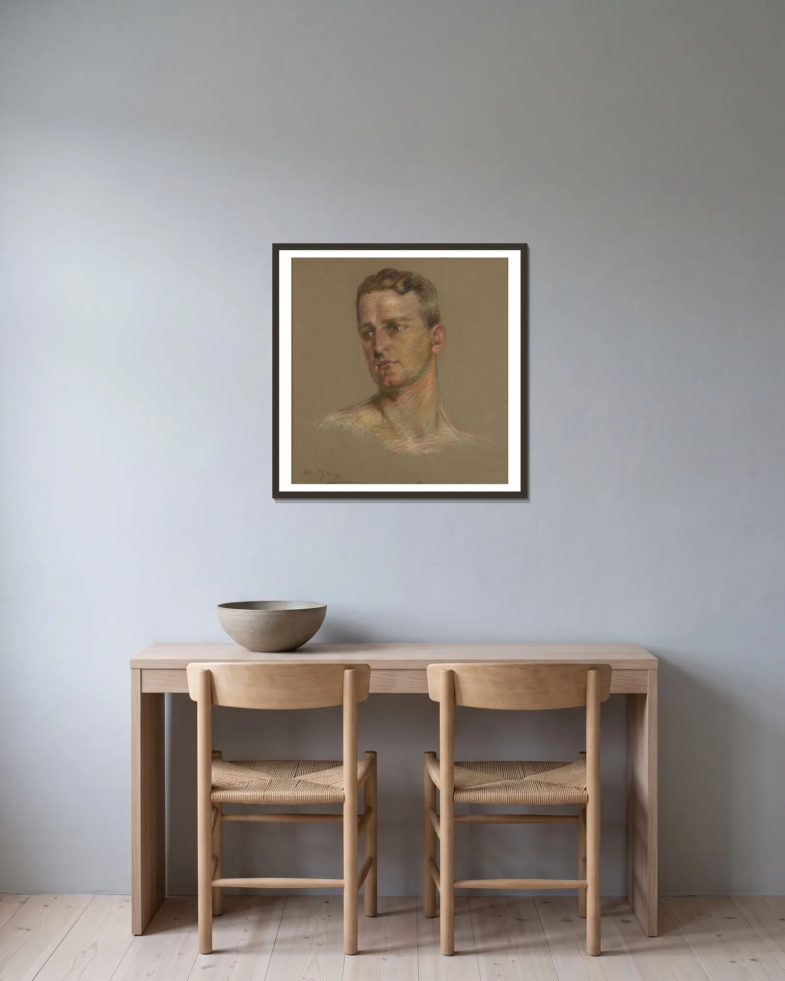 Christian av Alice Pike Barney inramad på en vägg