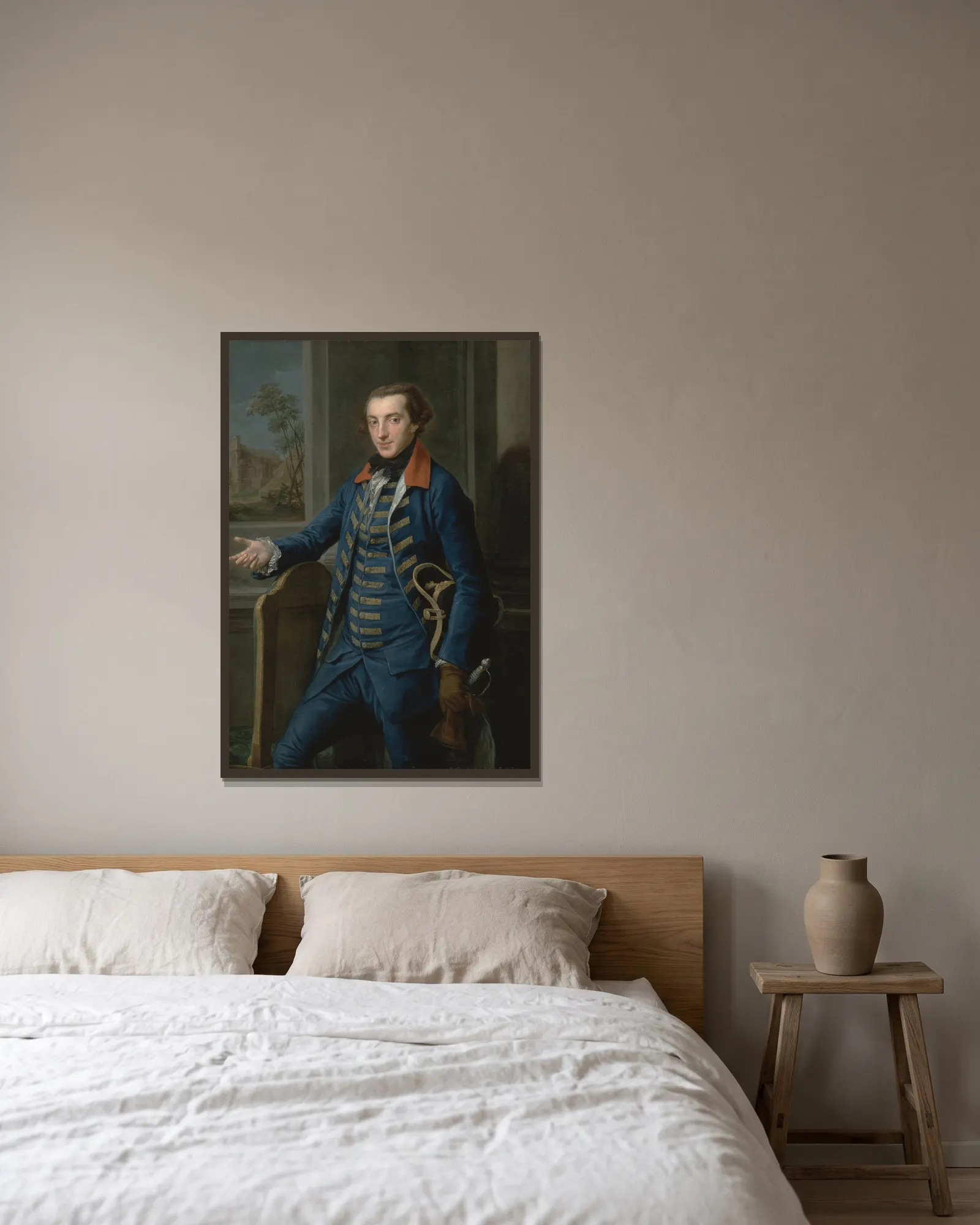 William Weddell av Pompeo Batoni inramad på en vägg