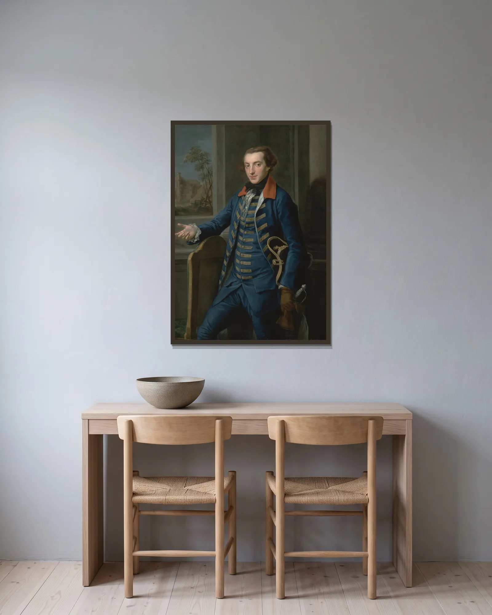 William Weddell av Pompeo Batoni inramad på en vägg