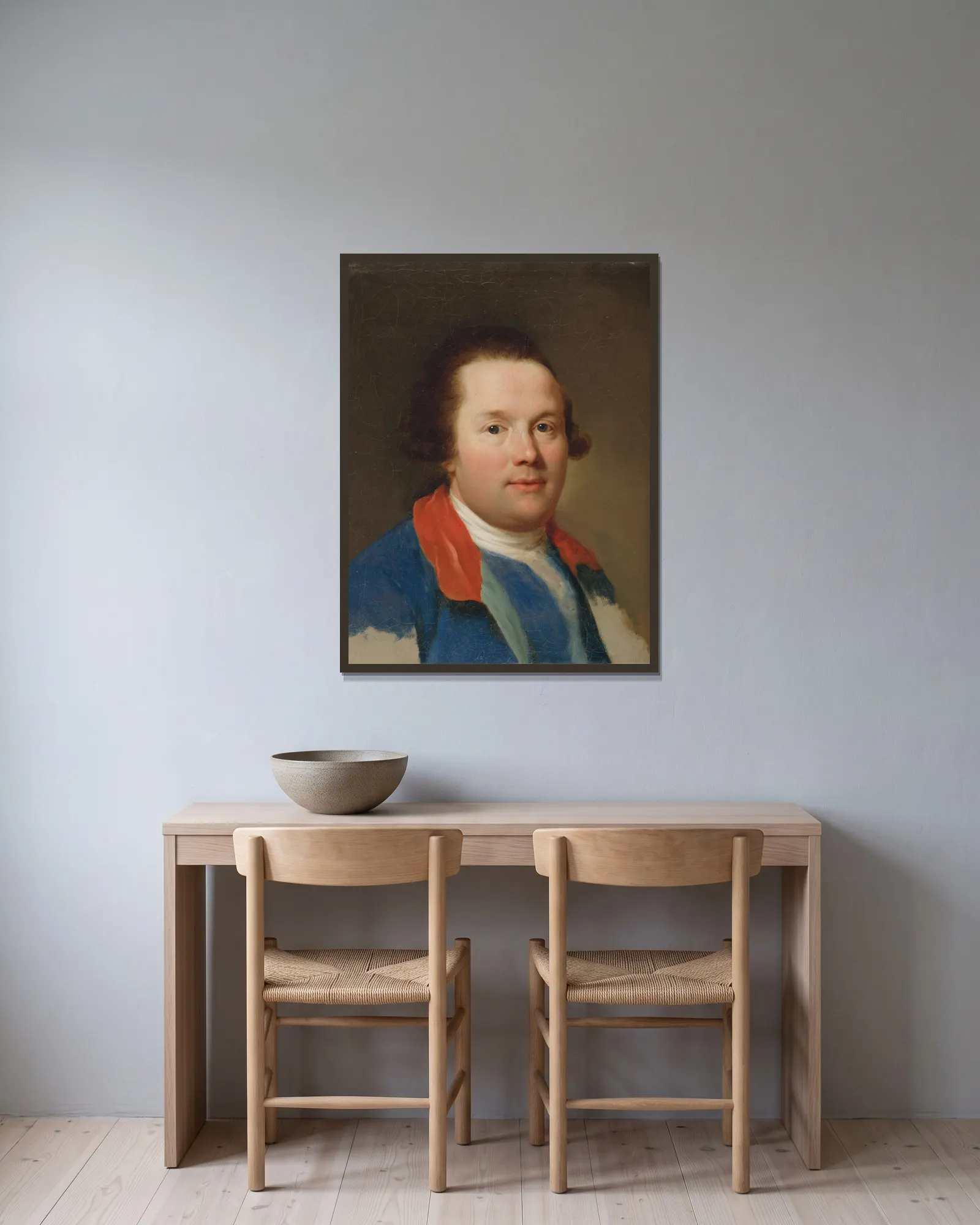 George, 3rd Earl Cowper av Anton Raphael Mengs inramad på en vägg