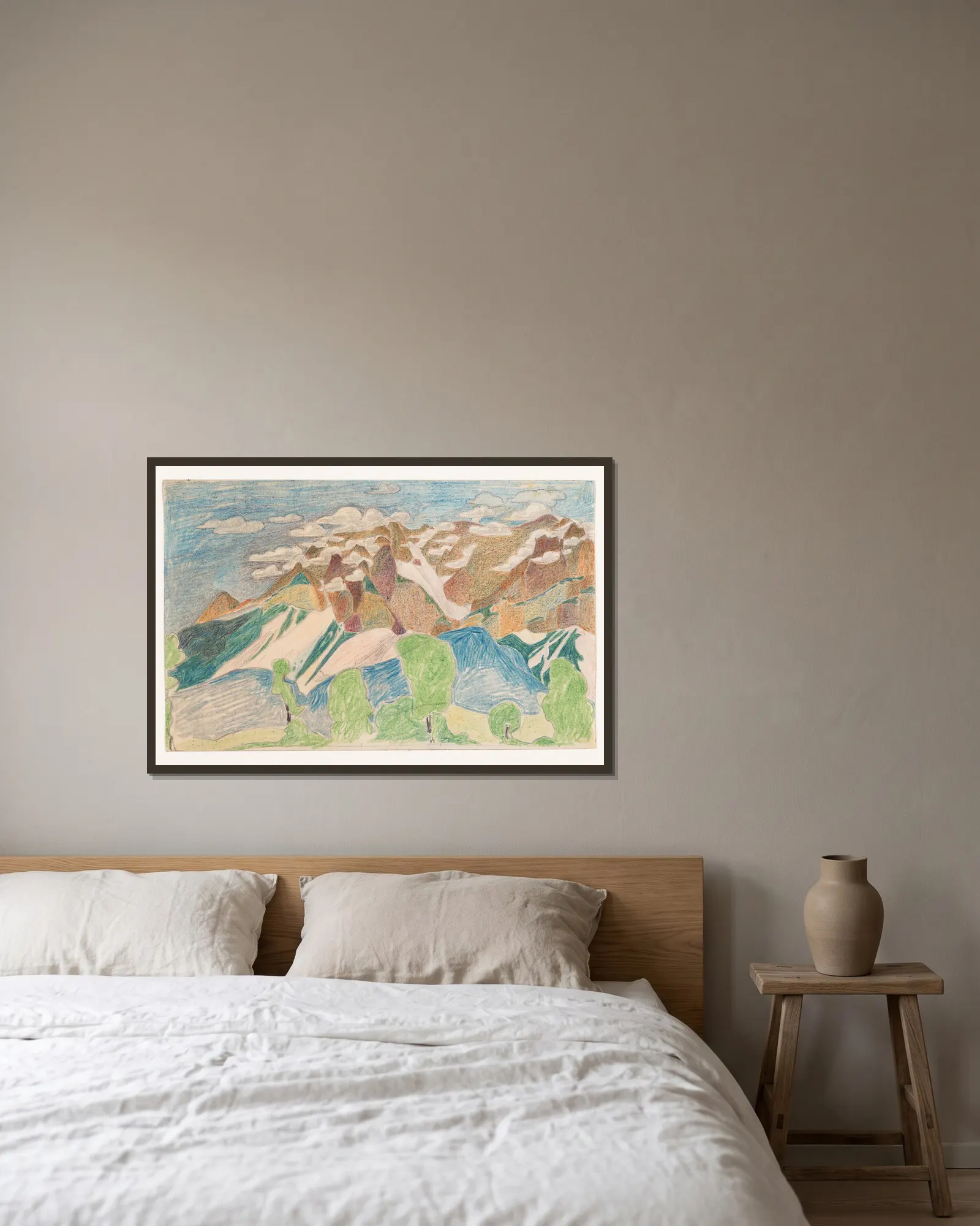 Mountain landscape av Reijer Stolk inramad på en vägg