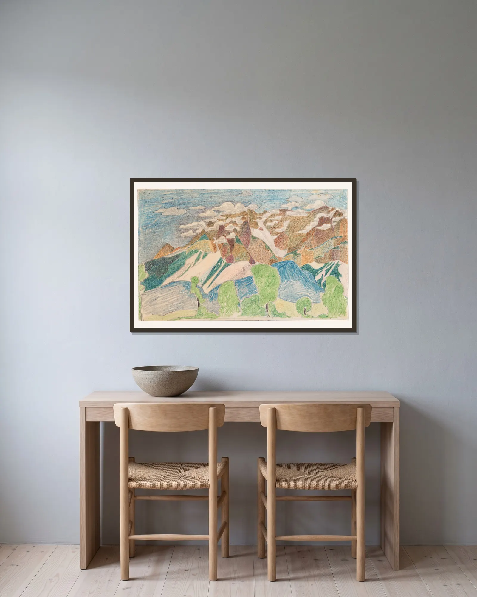 Mountain landscape av Reijer Stolk inramad på en vägg