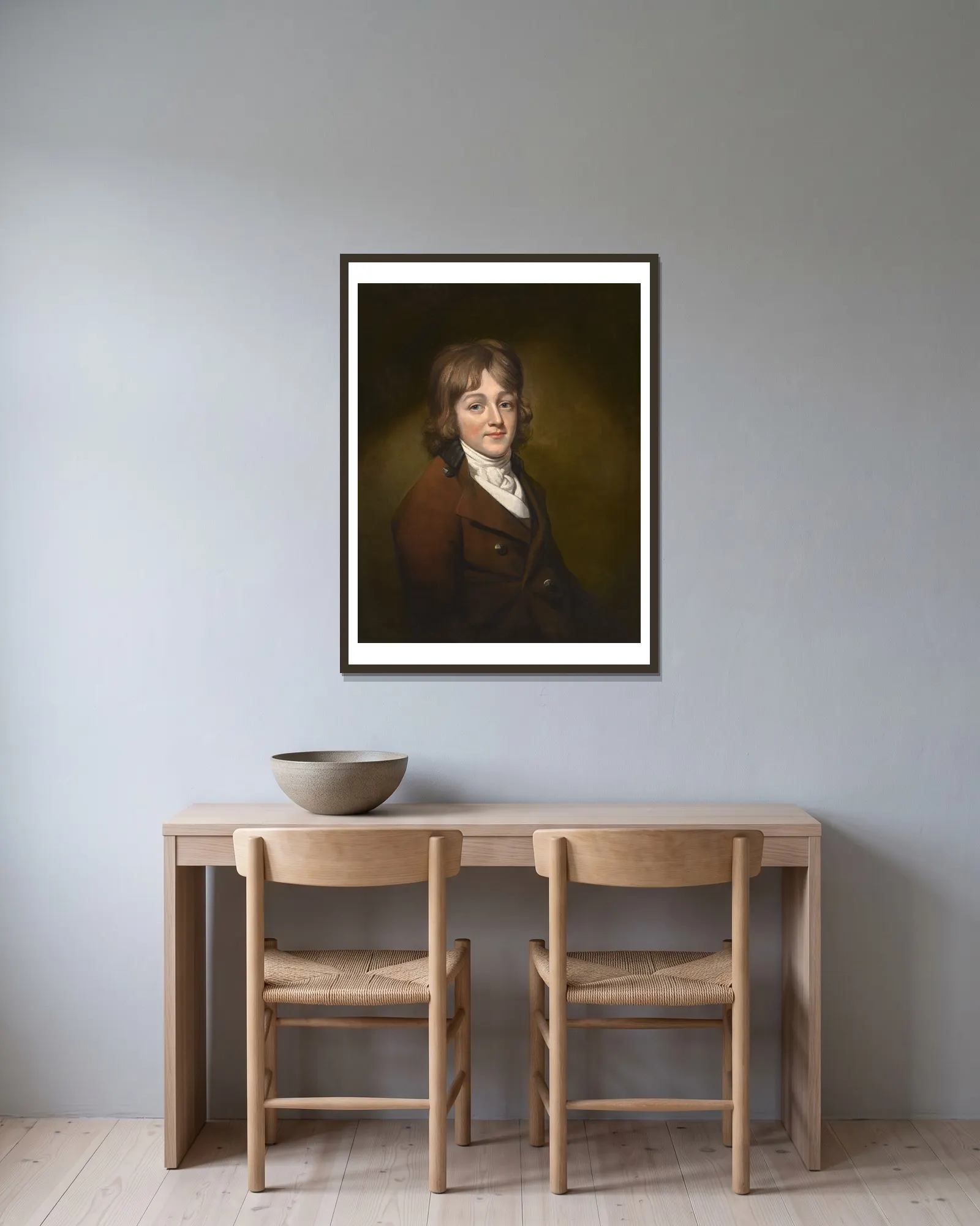 Francis Scott Key av Rembrandt Peale inramad på en vägg