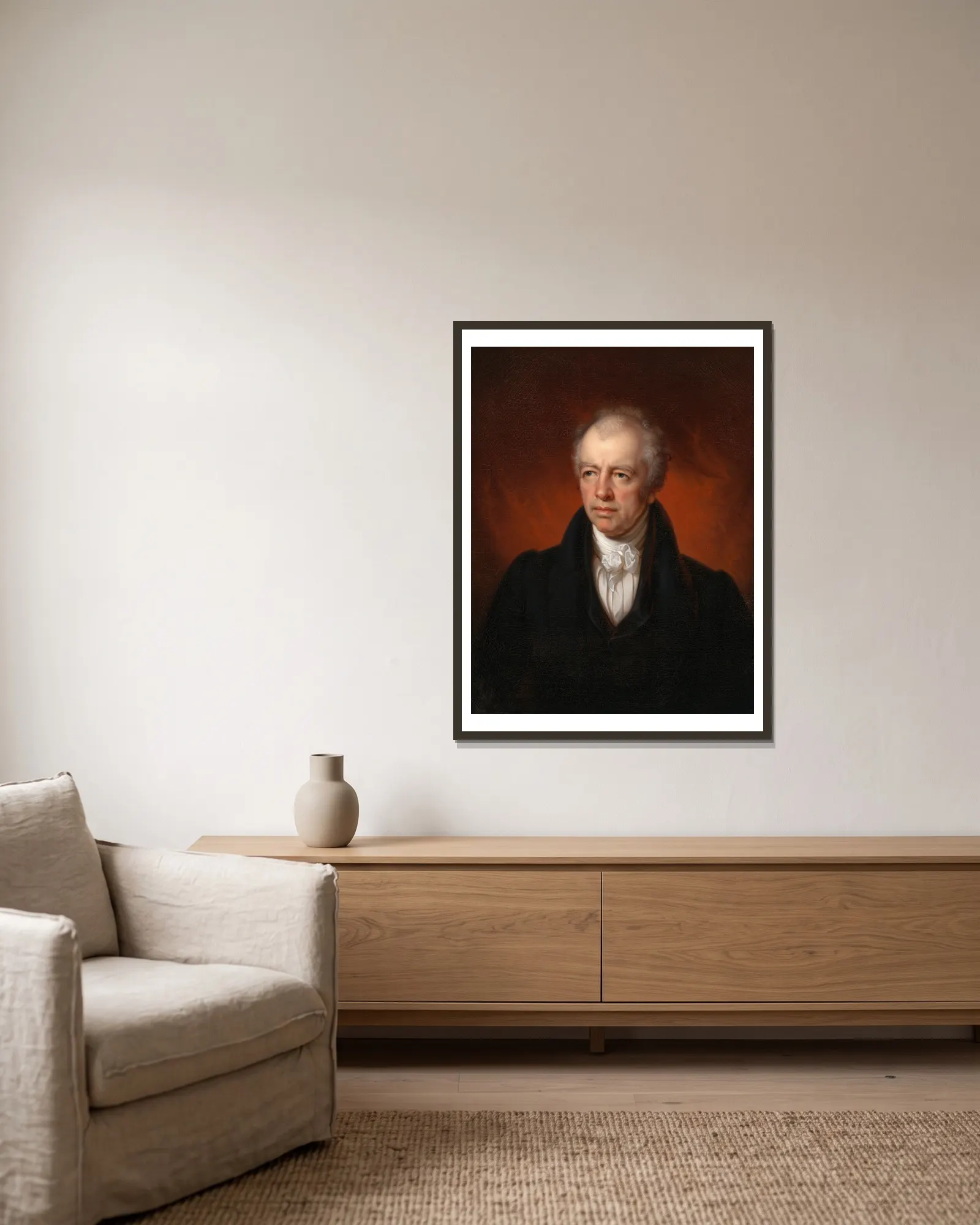 James Kent av Rembrandt Peale inramad på en vägg