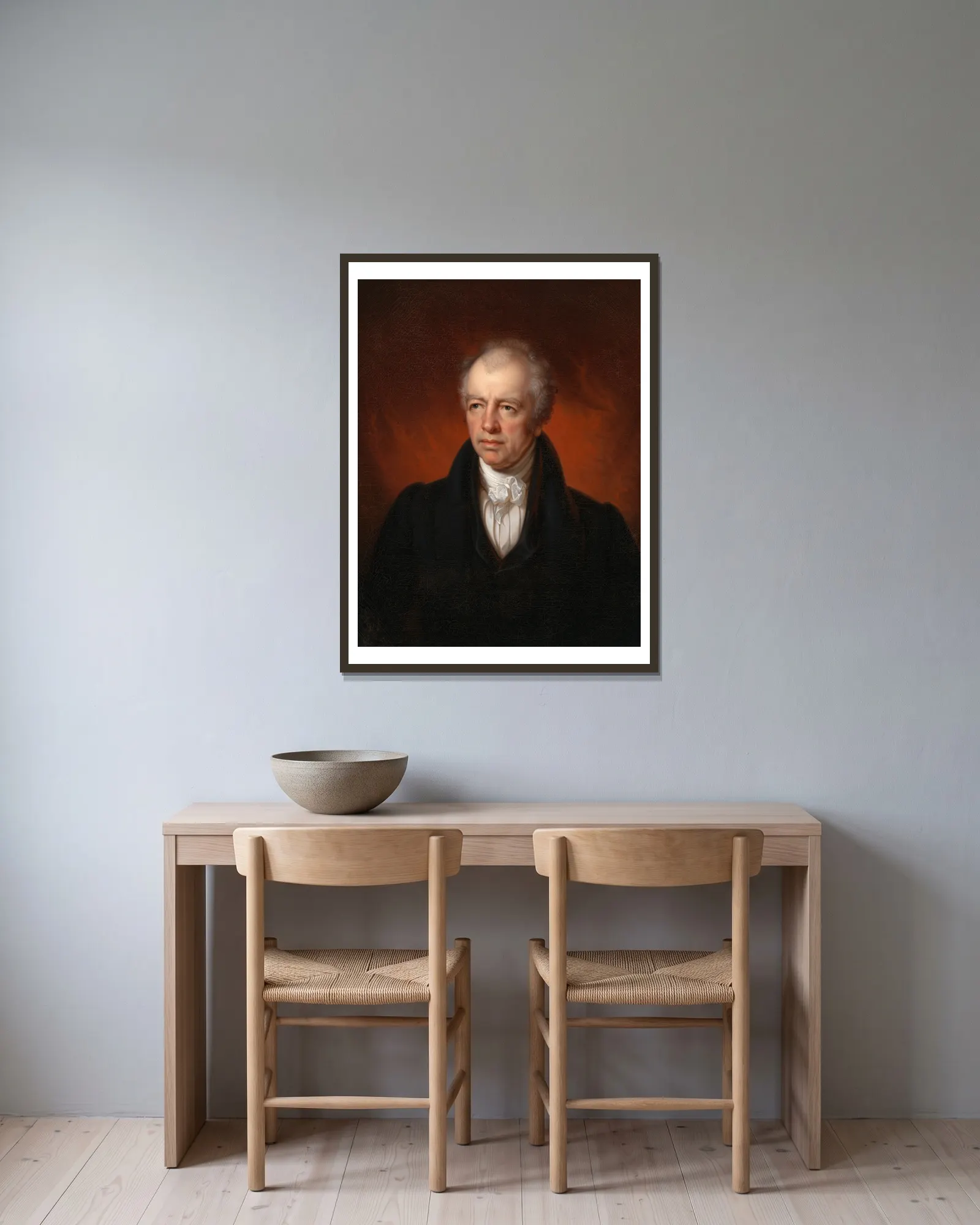 James Kent av Rembrandt Peale inramad på en vägg