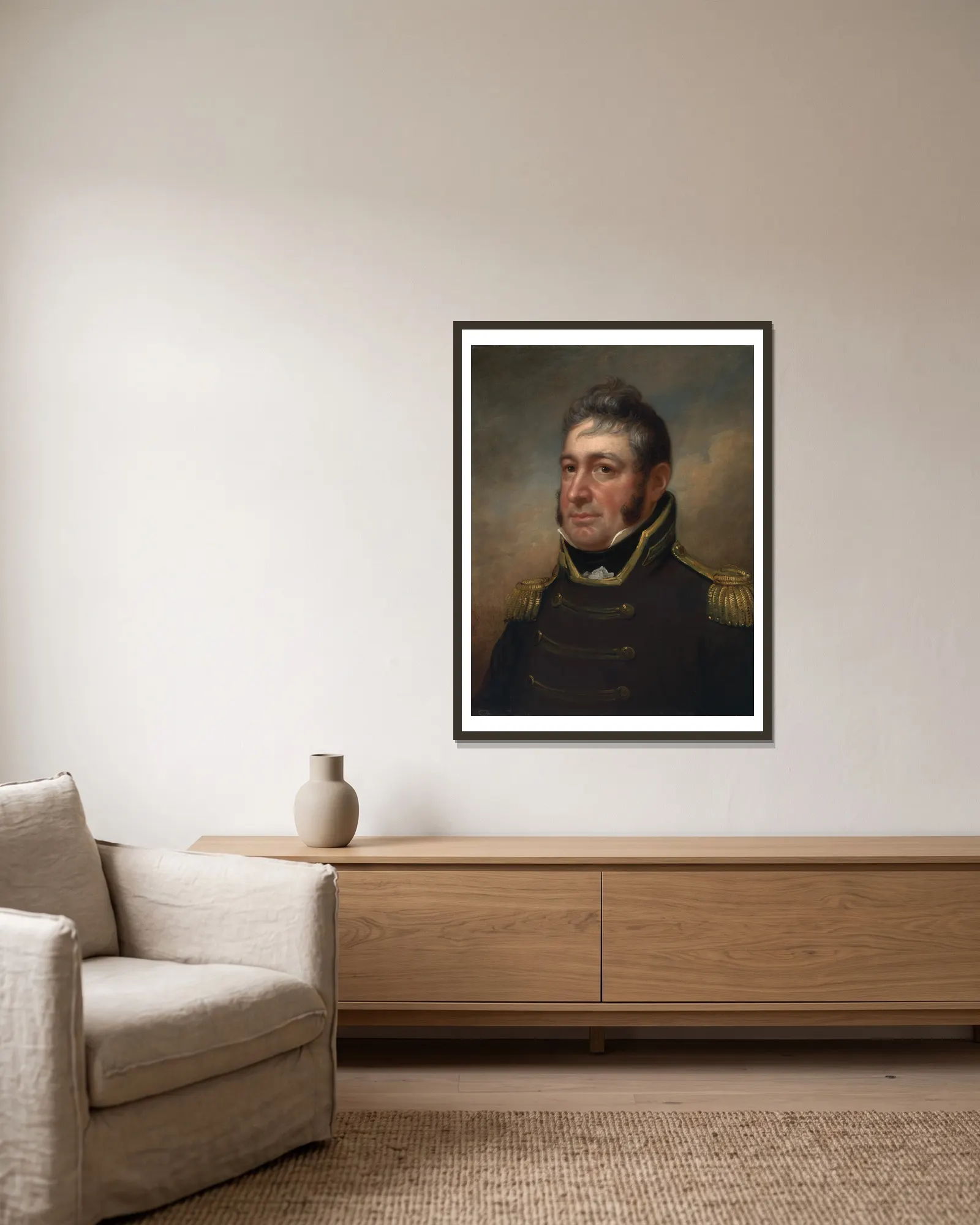William Bainbridge av Rembrandt Peale inramad på en vägg