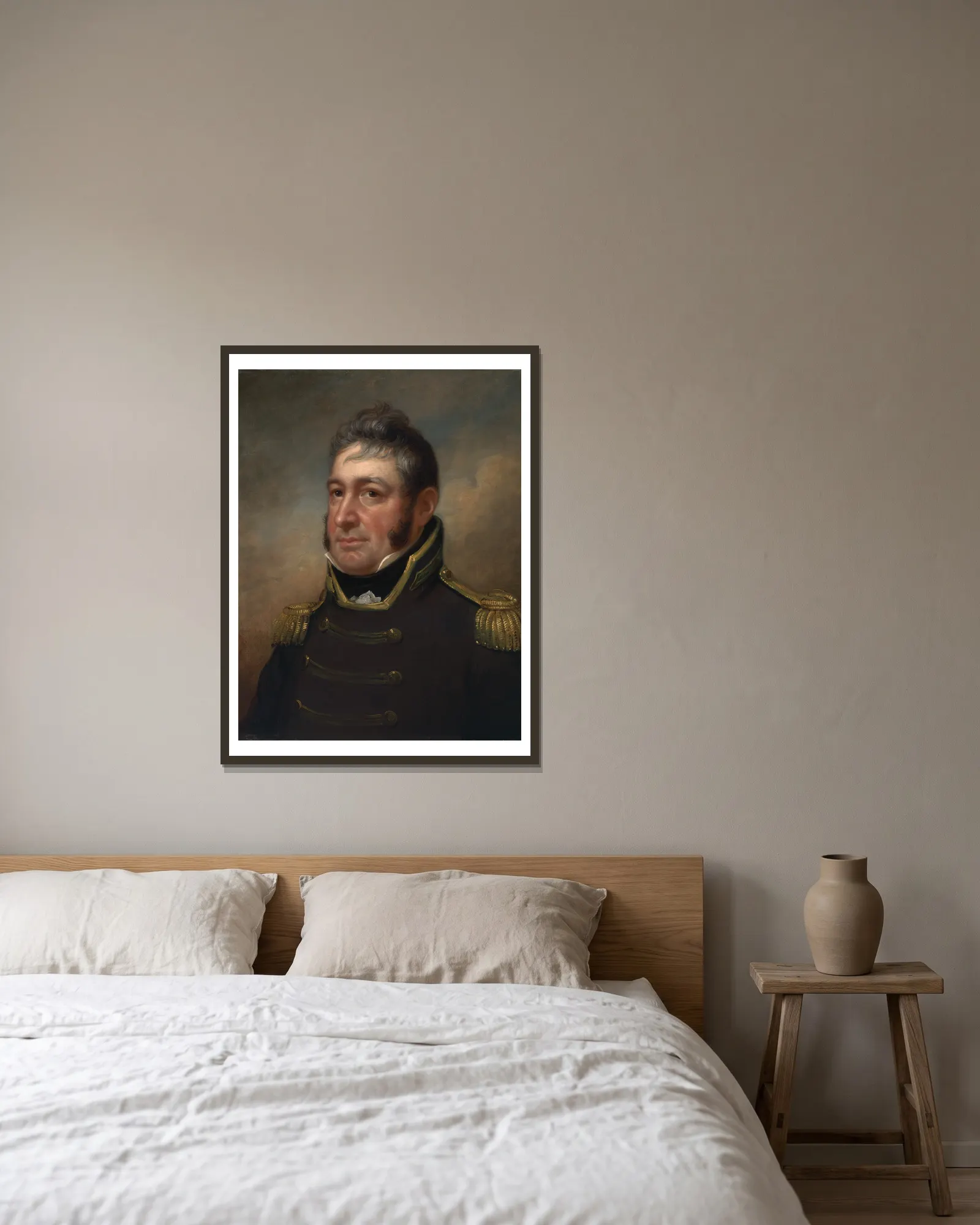 William Bainbridge av Rembrandt Peale inramad på en vägg