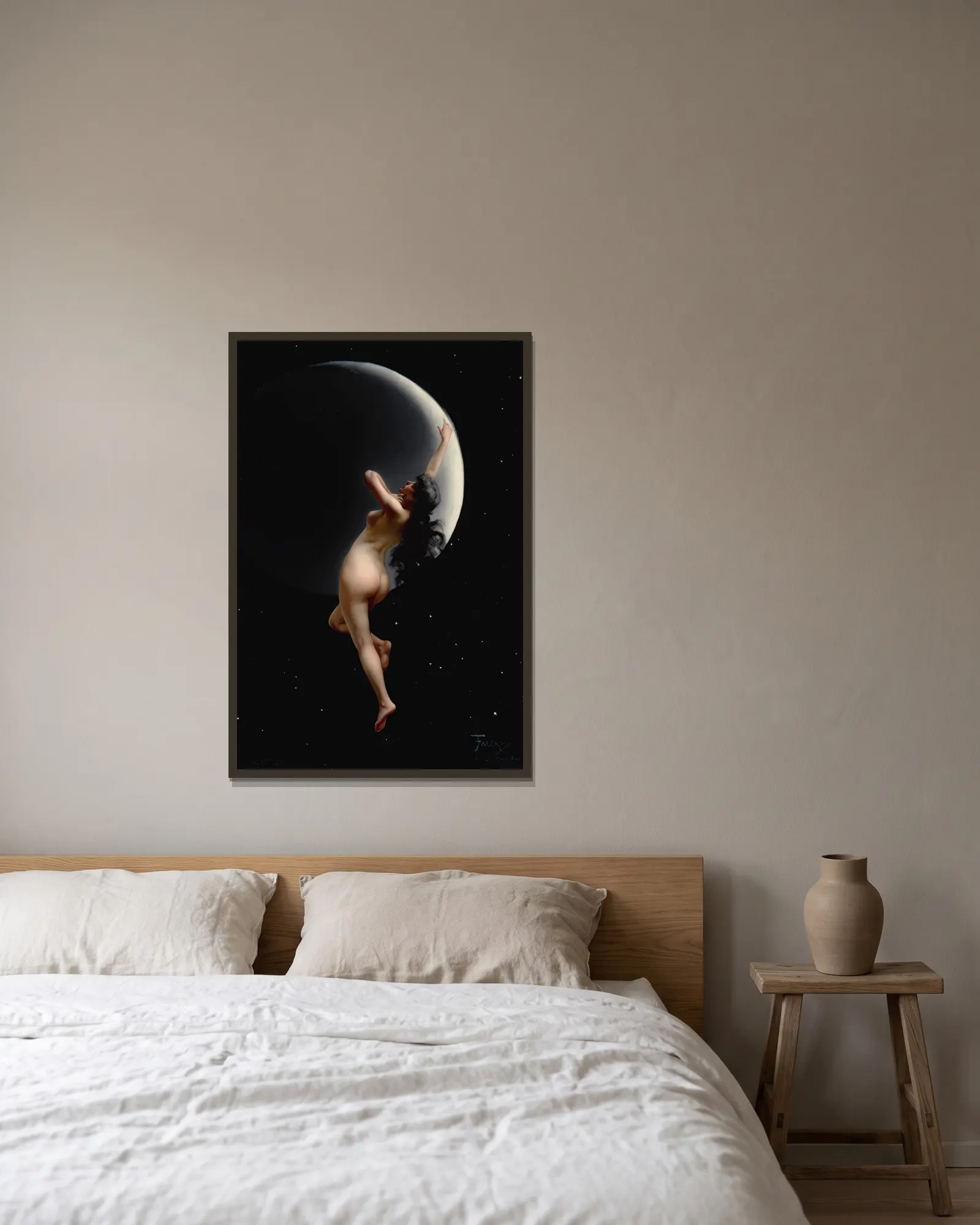 Night av Luis Ricardo Falero inramad på en vägg