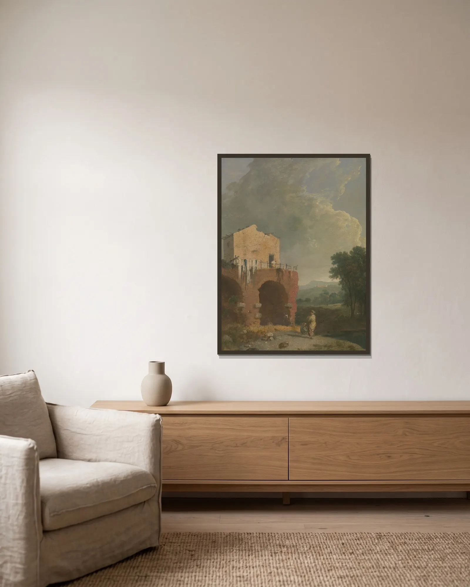 Hadrian’s Villa av Richard Wilson inramad på en vägg