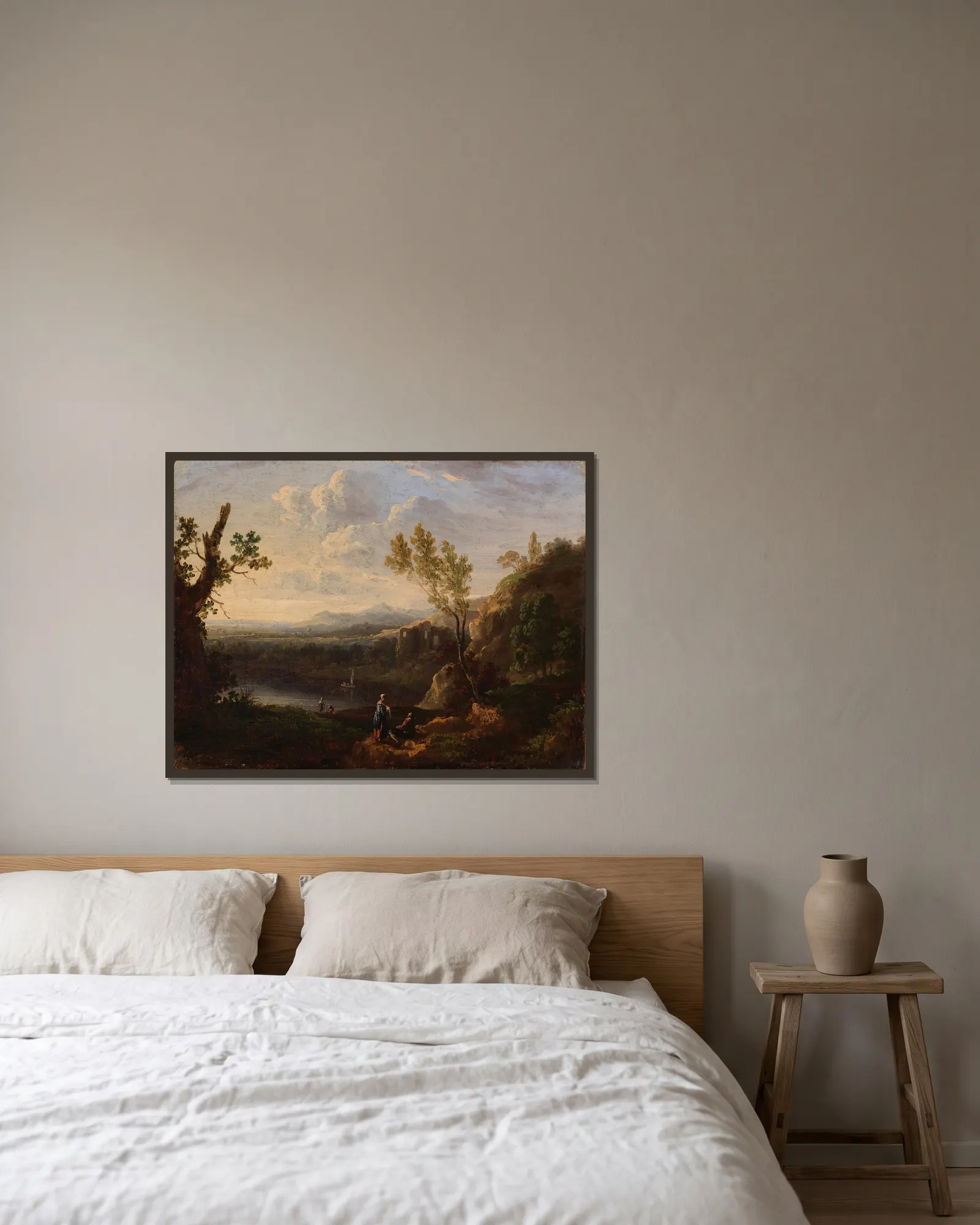 Small Landscape av Richard Wilson inramad på en vägg
