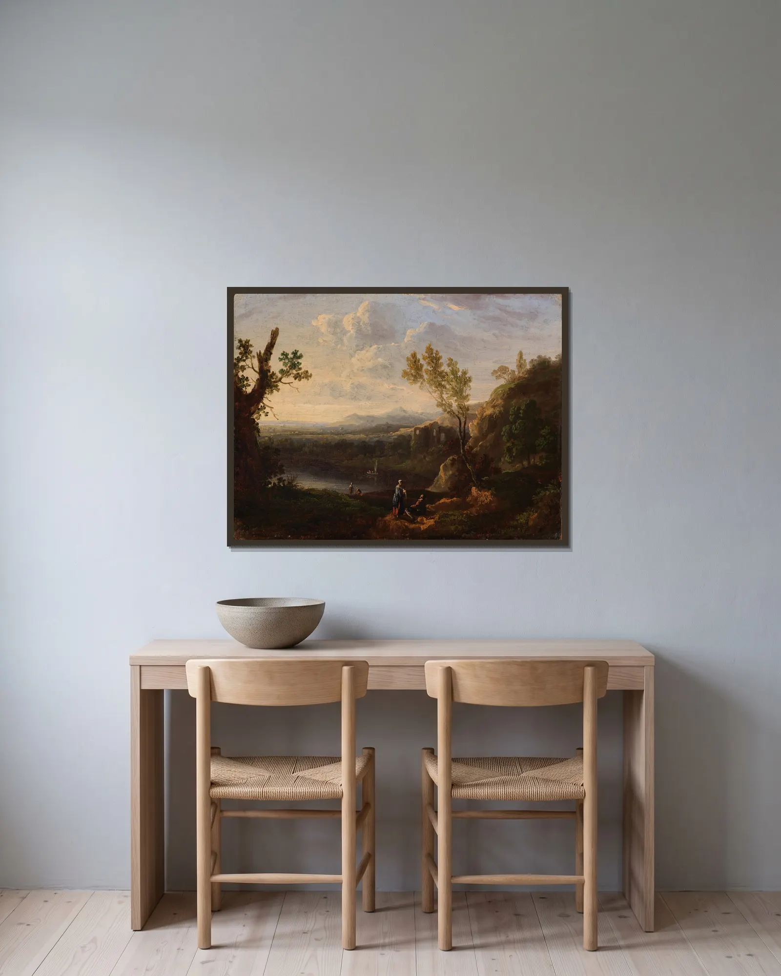 Small Landscape av Richard Wilson inramad på en vägg
