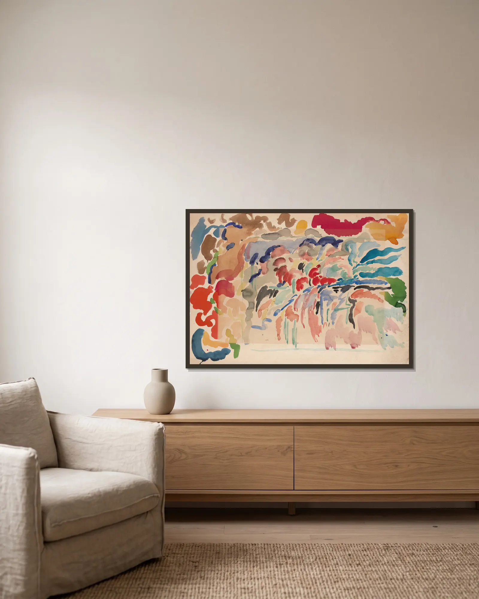 Colour Study av Rik Wouters inramad på en vägg