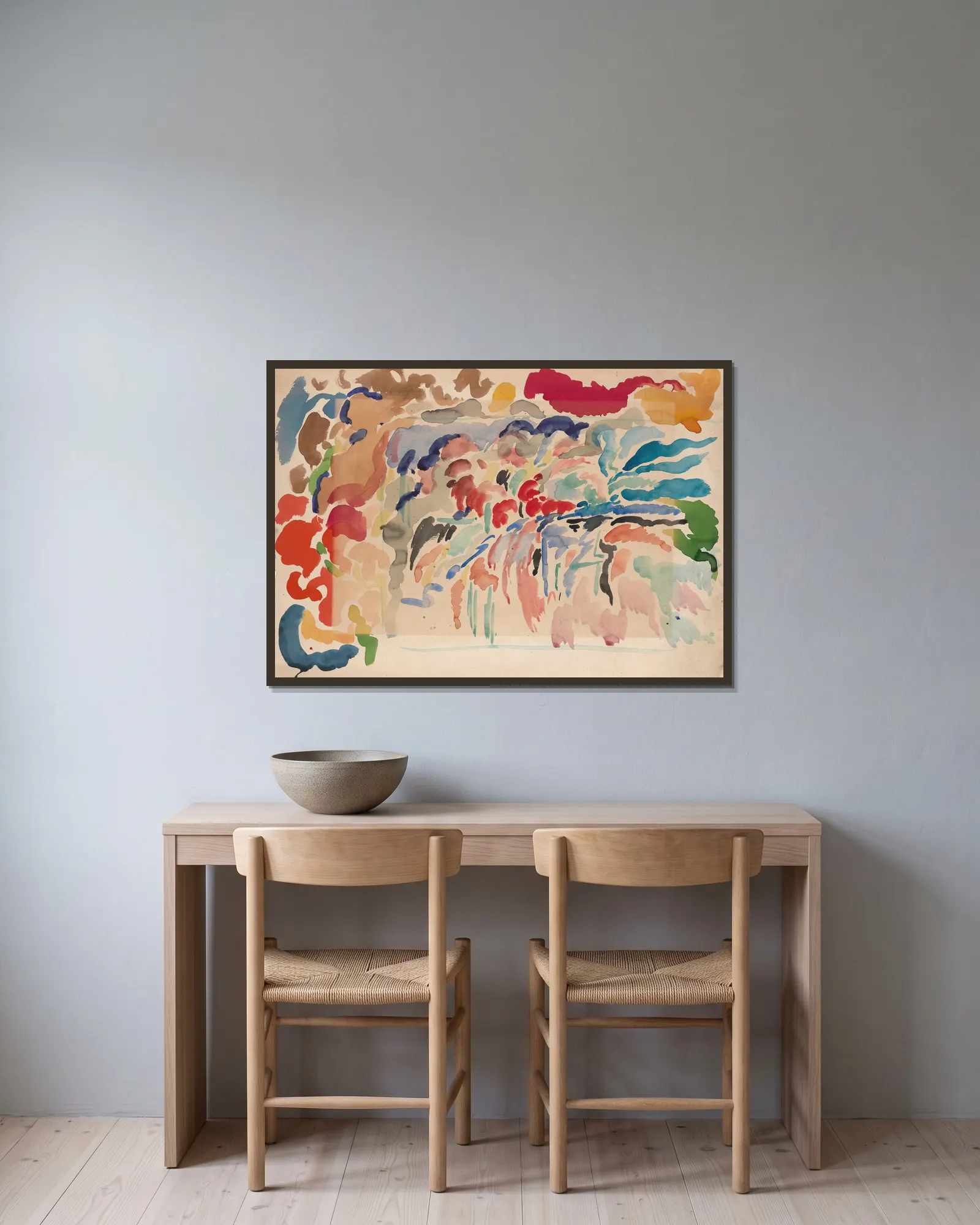 Colour Study av Rik Wouters inramad på en vägg