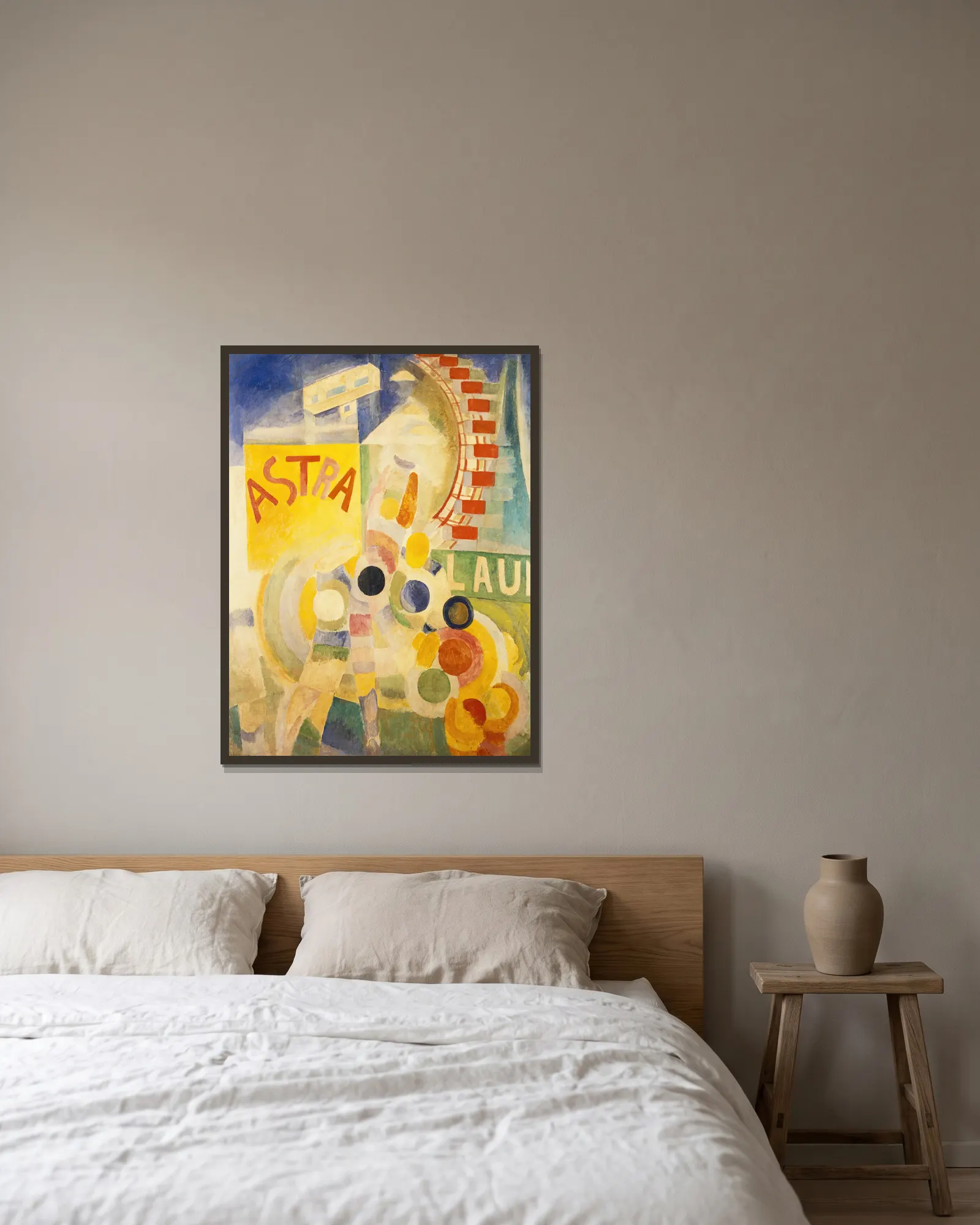 L’Équipe de Cardiff av Robert Delaunay inramad på en vägg