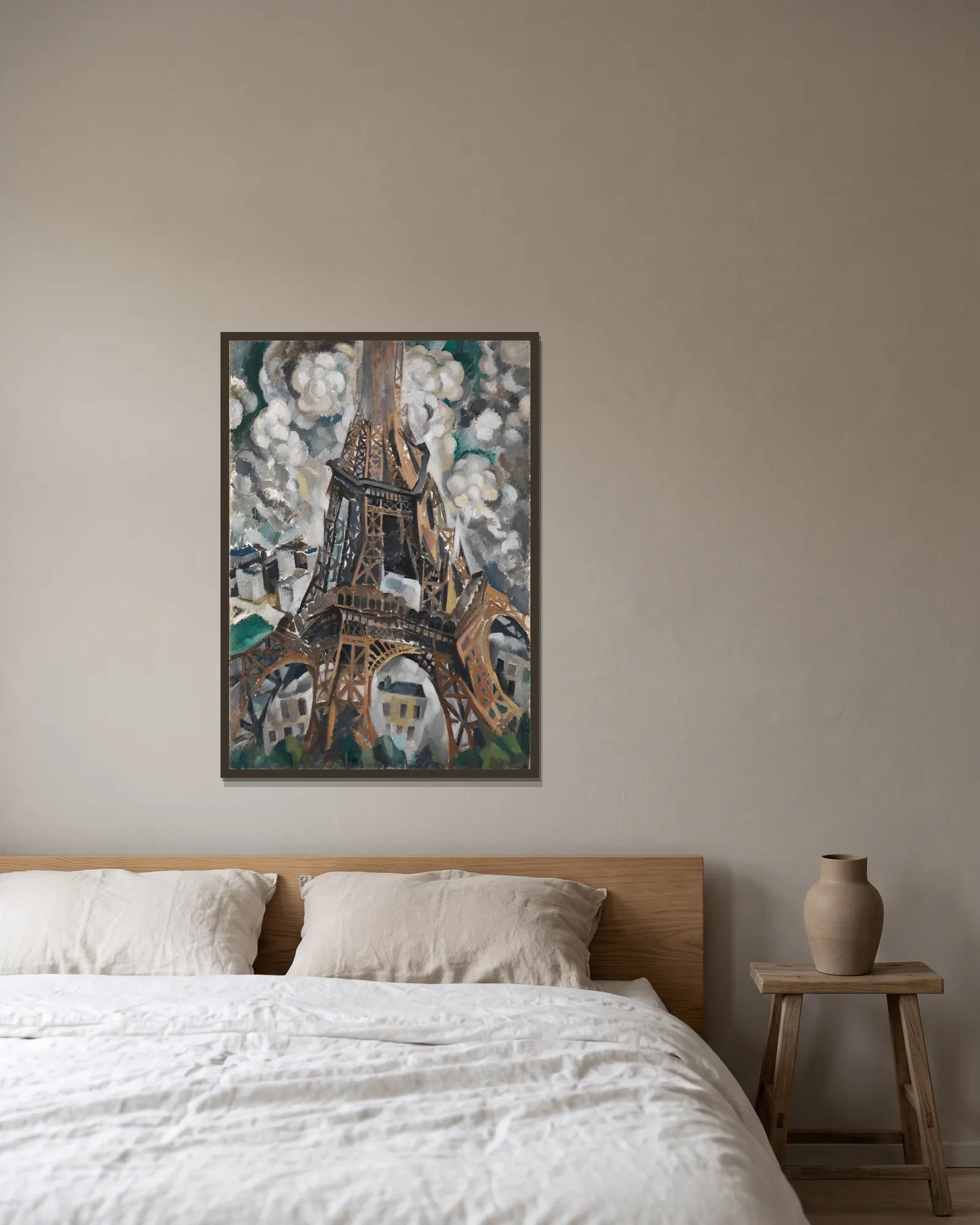 The Eiffel Tower av Robert Delaunay inramad på en vägg