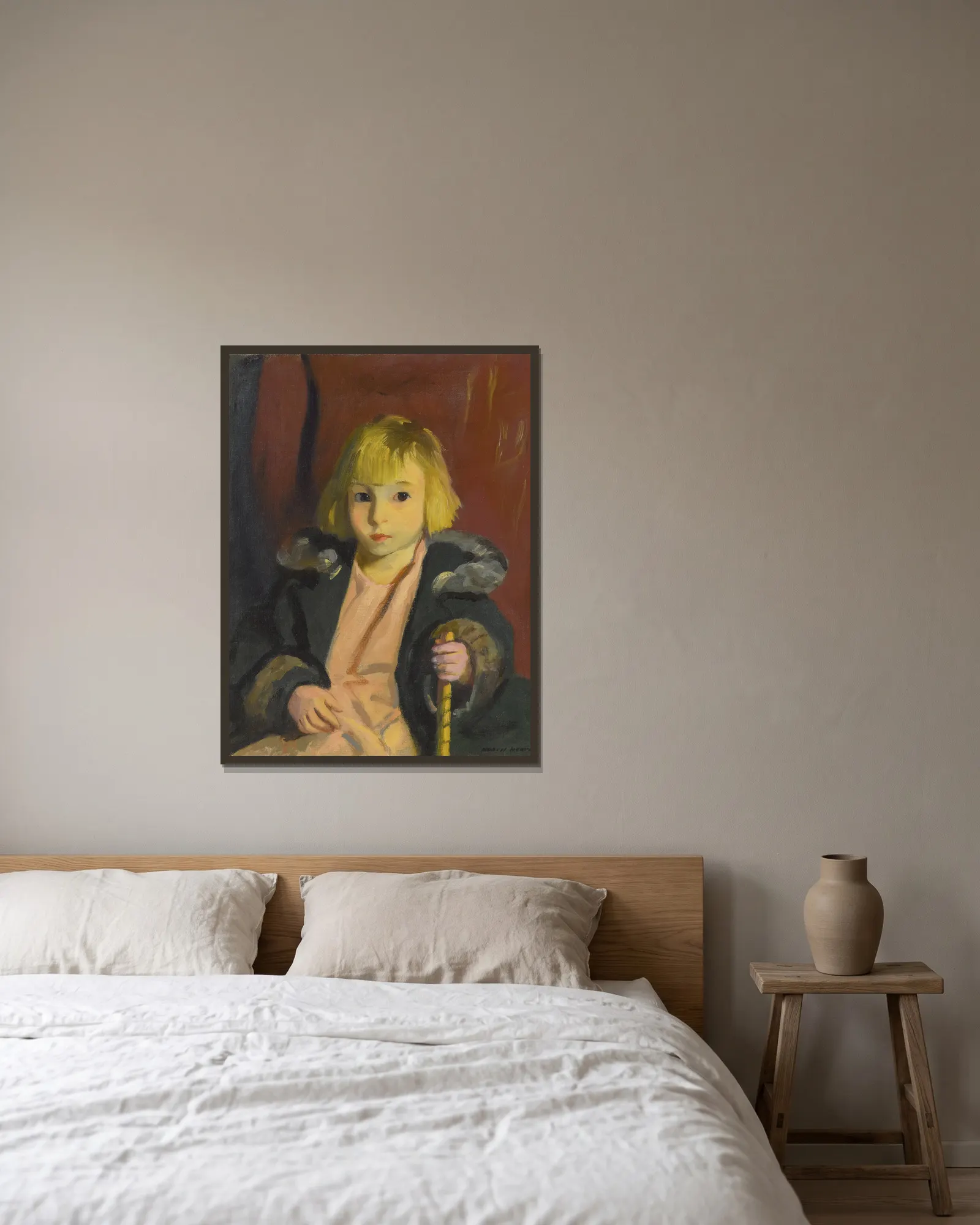Carl (Karl Schleicher) av Robert Henri inramad på en vägg
