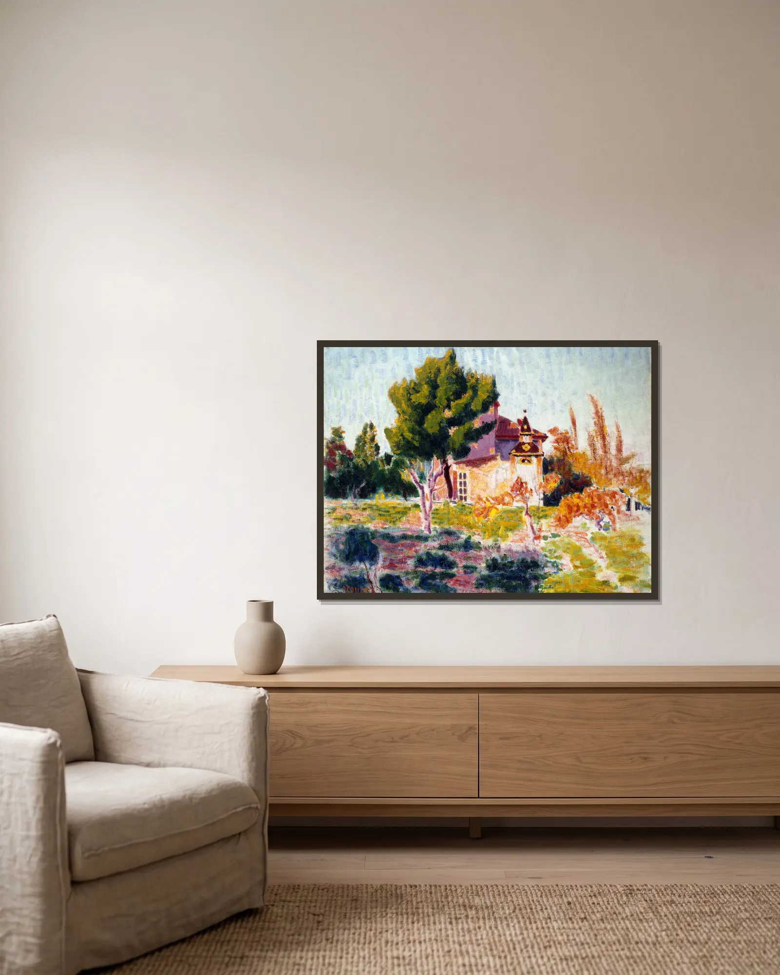 La Rose du Ciel, Cassis av Roderic O'Conor inramad på en vägg