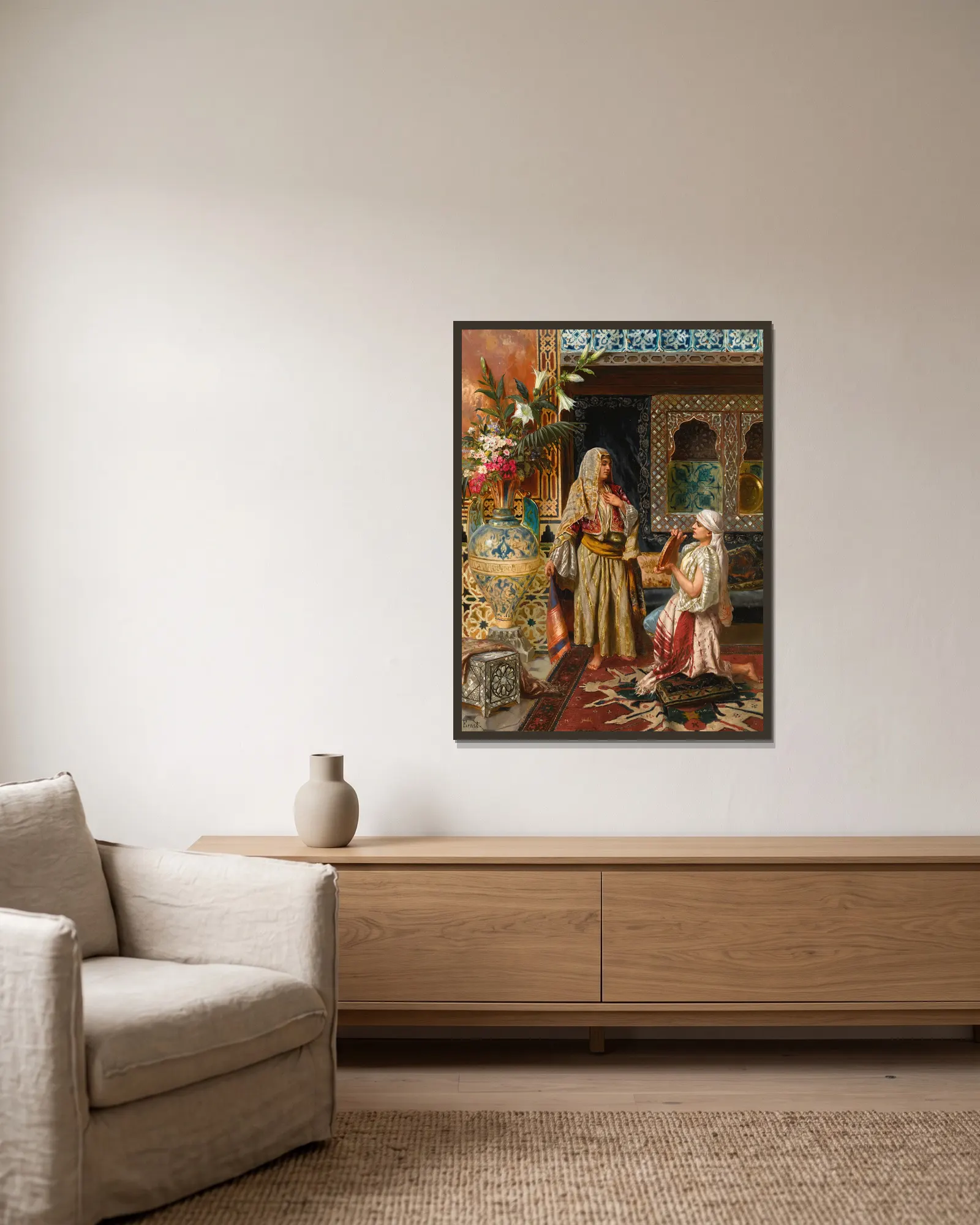 The favourite av Rudolf Ernst inramad på en vägg