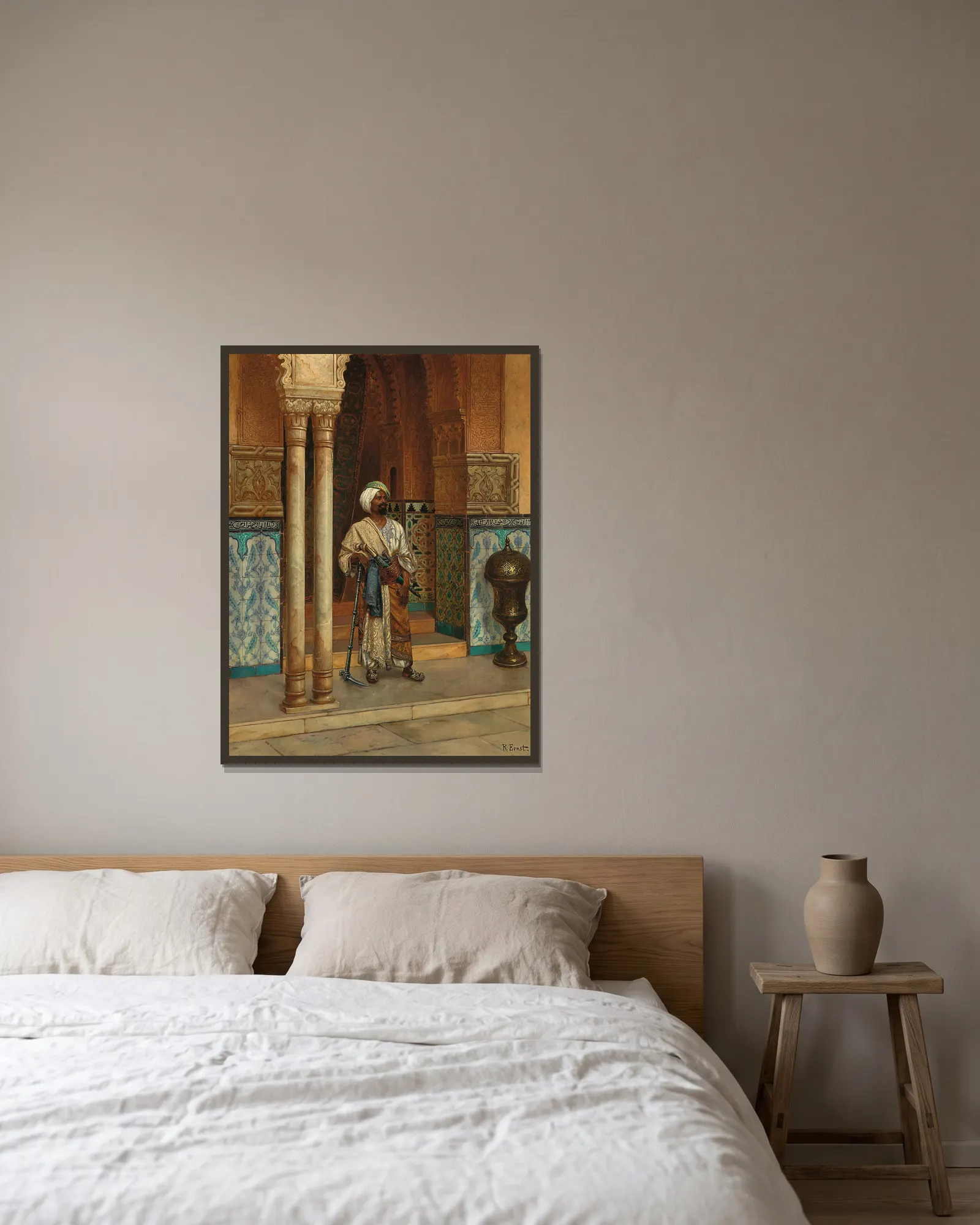 The Palace Guard av Rudolf Ernst inramad på en vägg