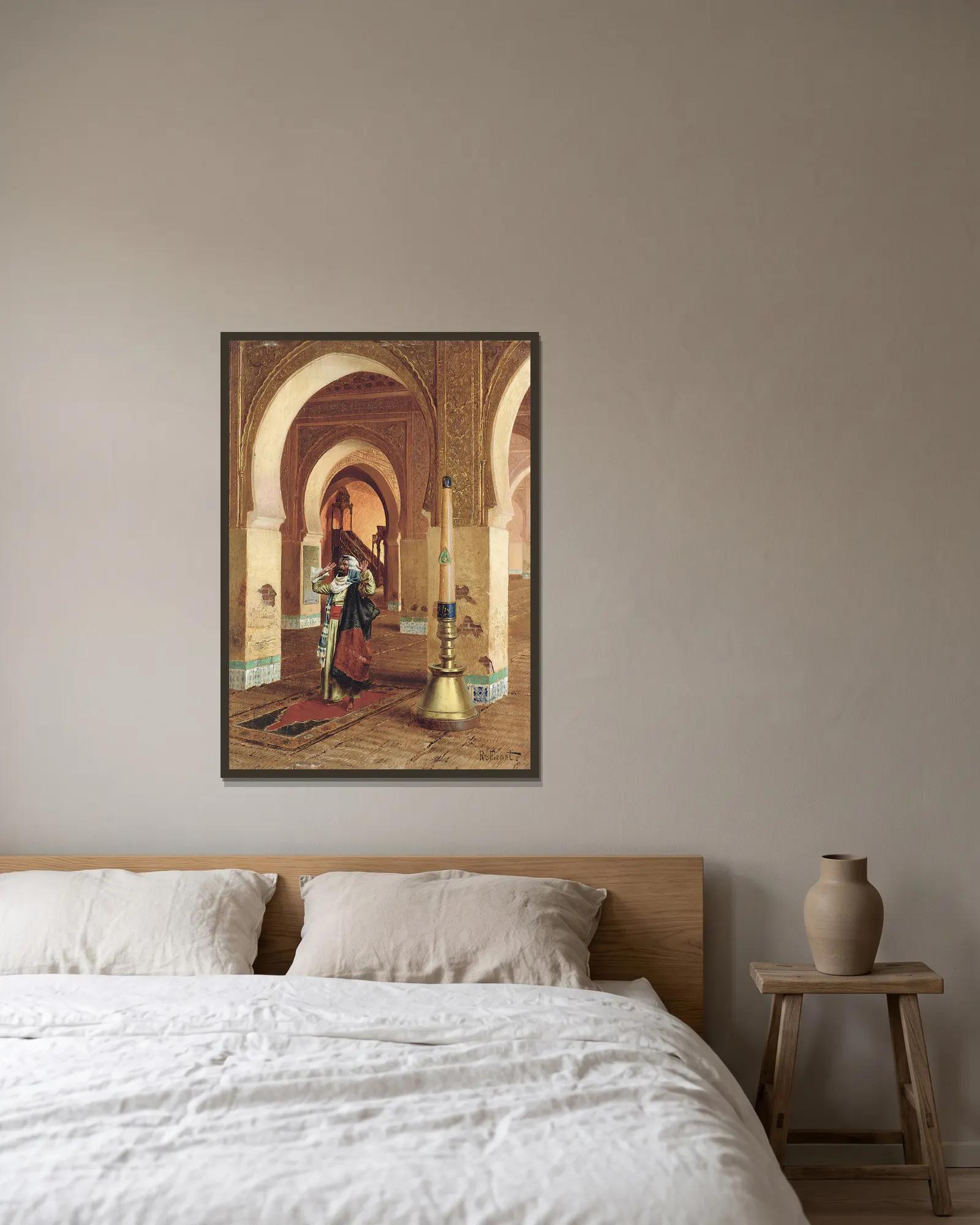 The prayer av Rudolf Ernst inramad på en vägg