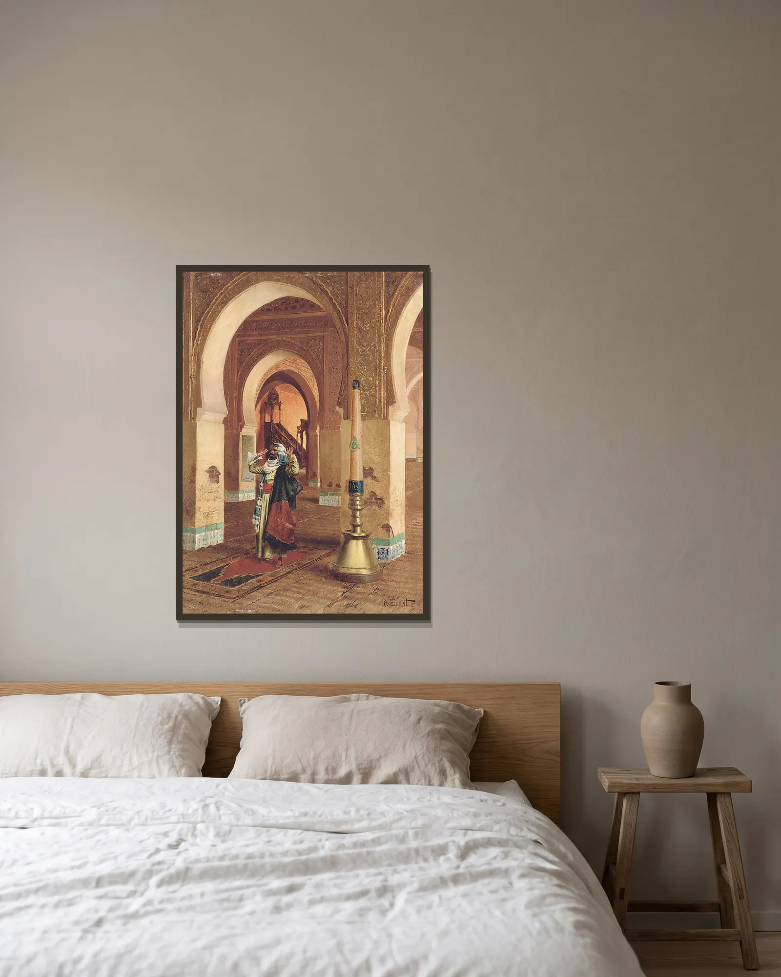 The Prayer av Rudolf Ernst inramad på en vägg