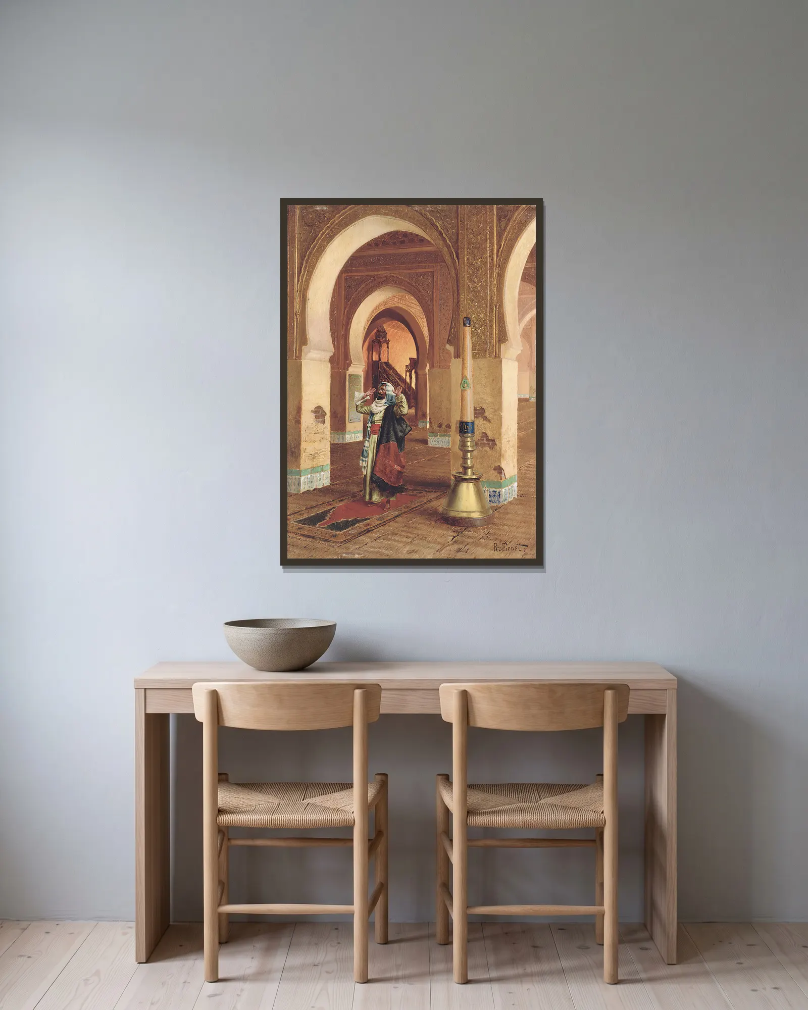 The Prayer av Rudolf Ernst inramad på en vägg