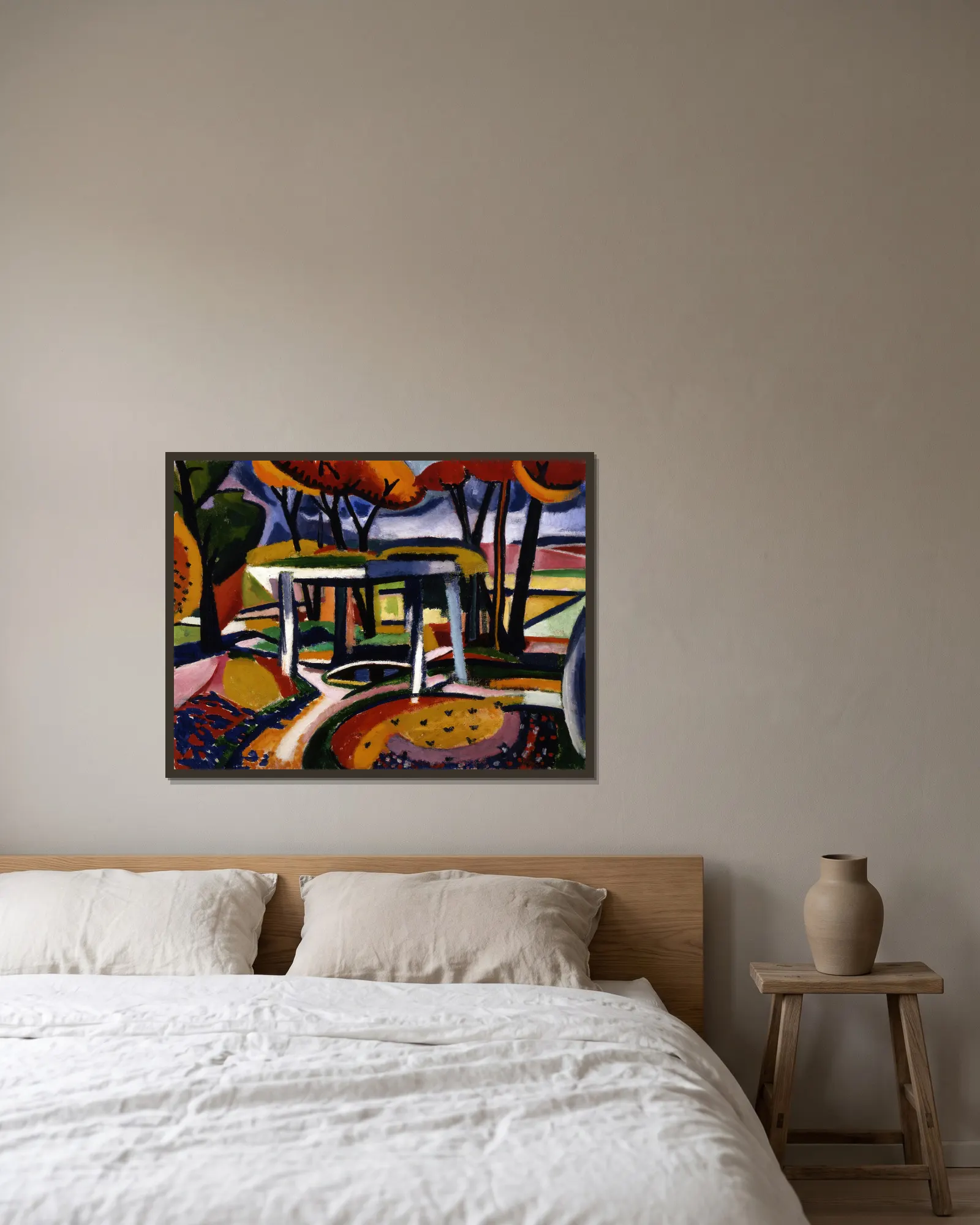 Décor Slav av Henry Lyman Saÿen inramad på en vägg