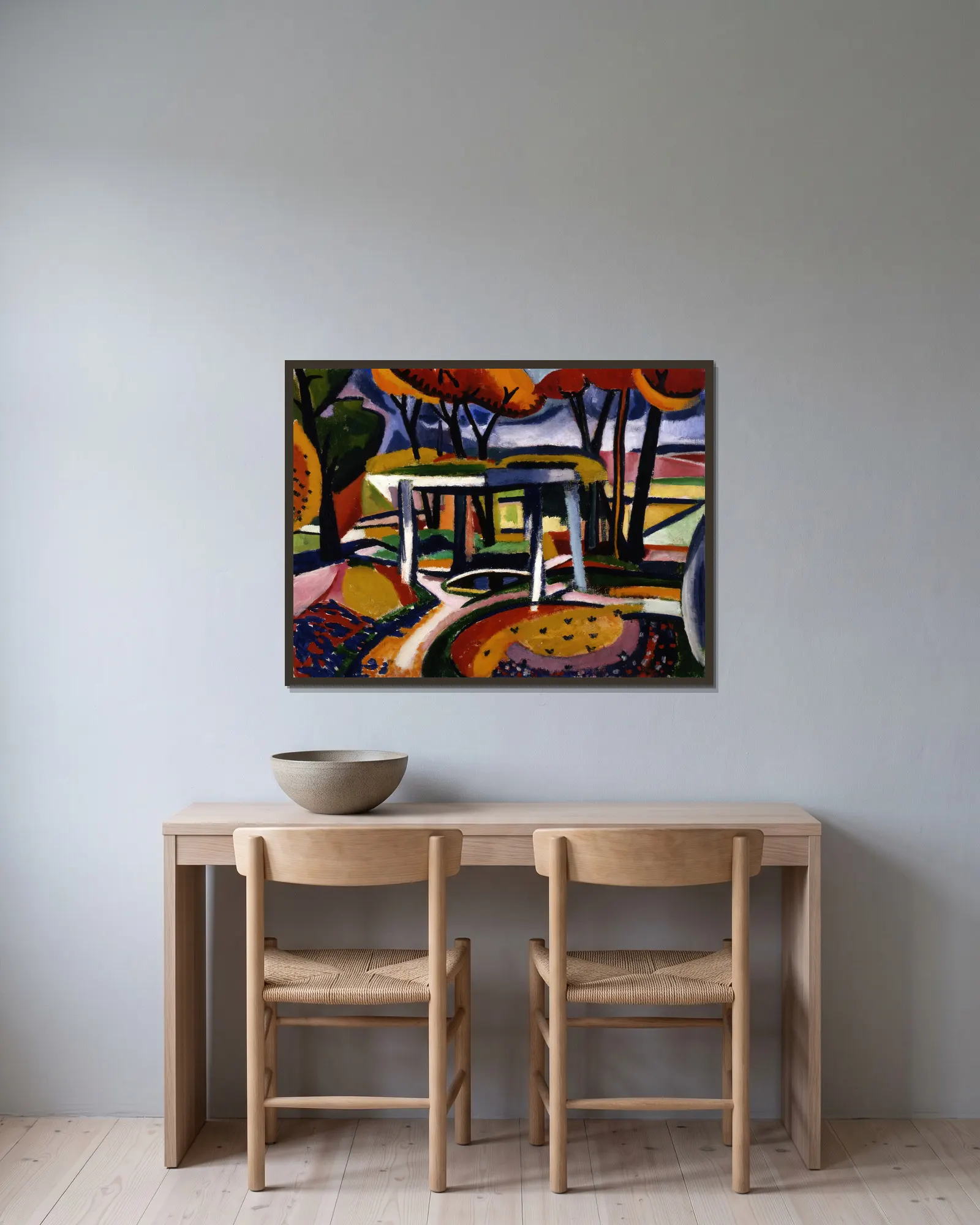 Décor Slav av Henry Lyman Saÿen inramad på en vägg
