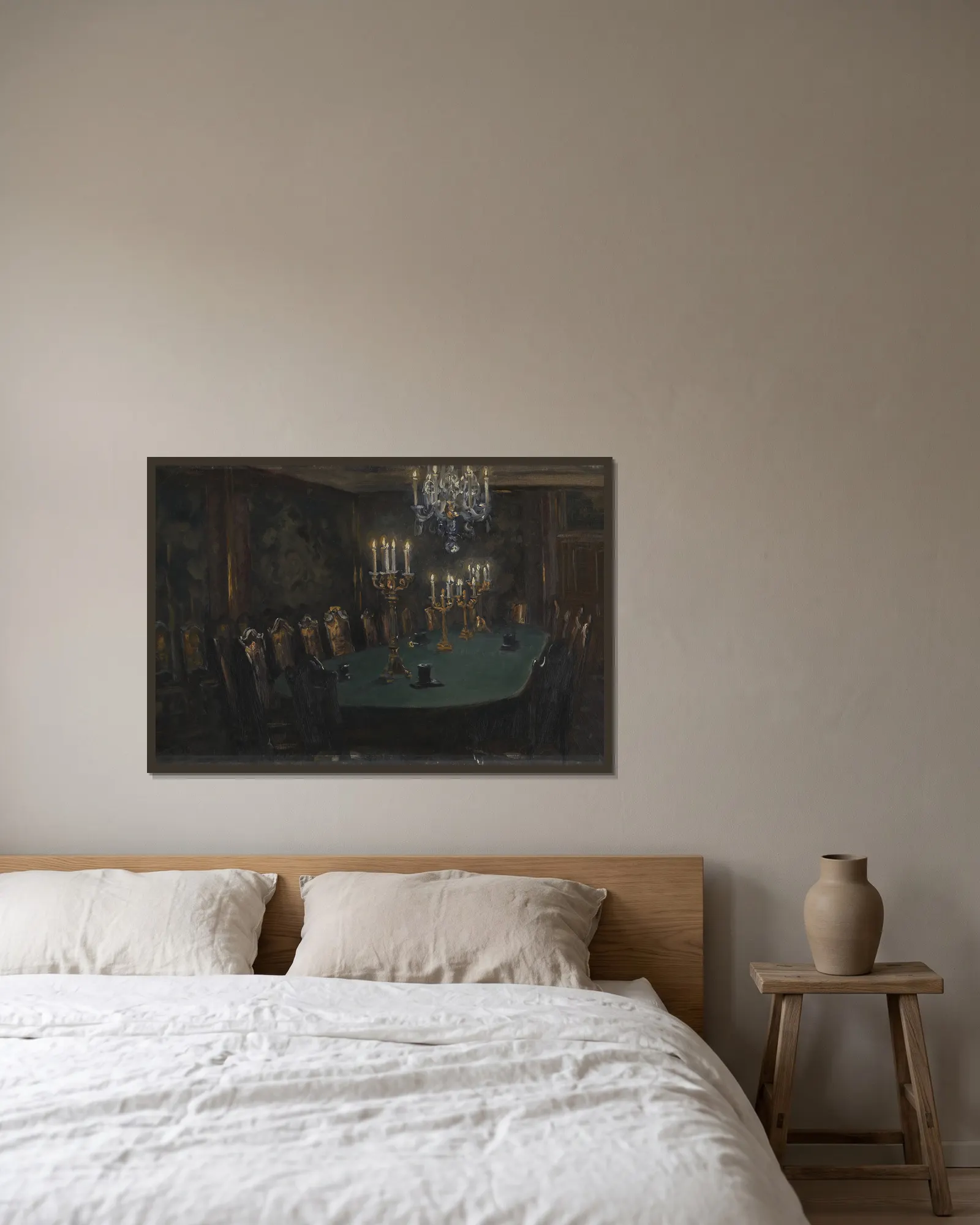Interiør av Peder Severin Krøyer inramad på en vägg
