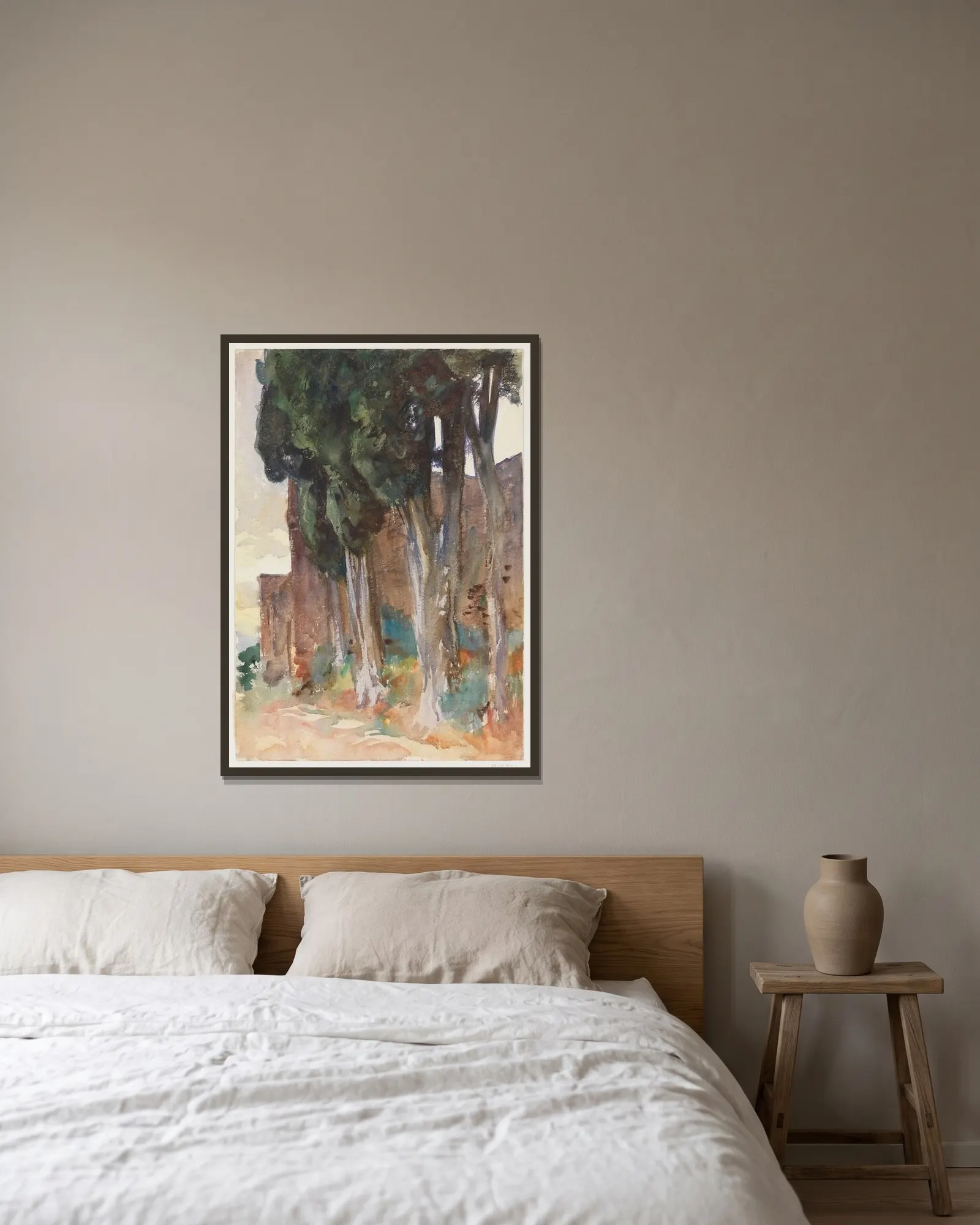 Alhambra, Granada av John Singer Sargent inramad på en vägg