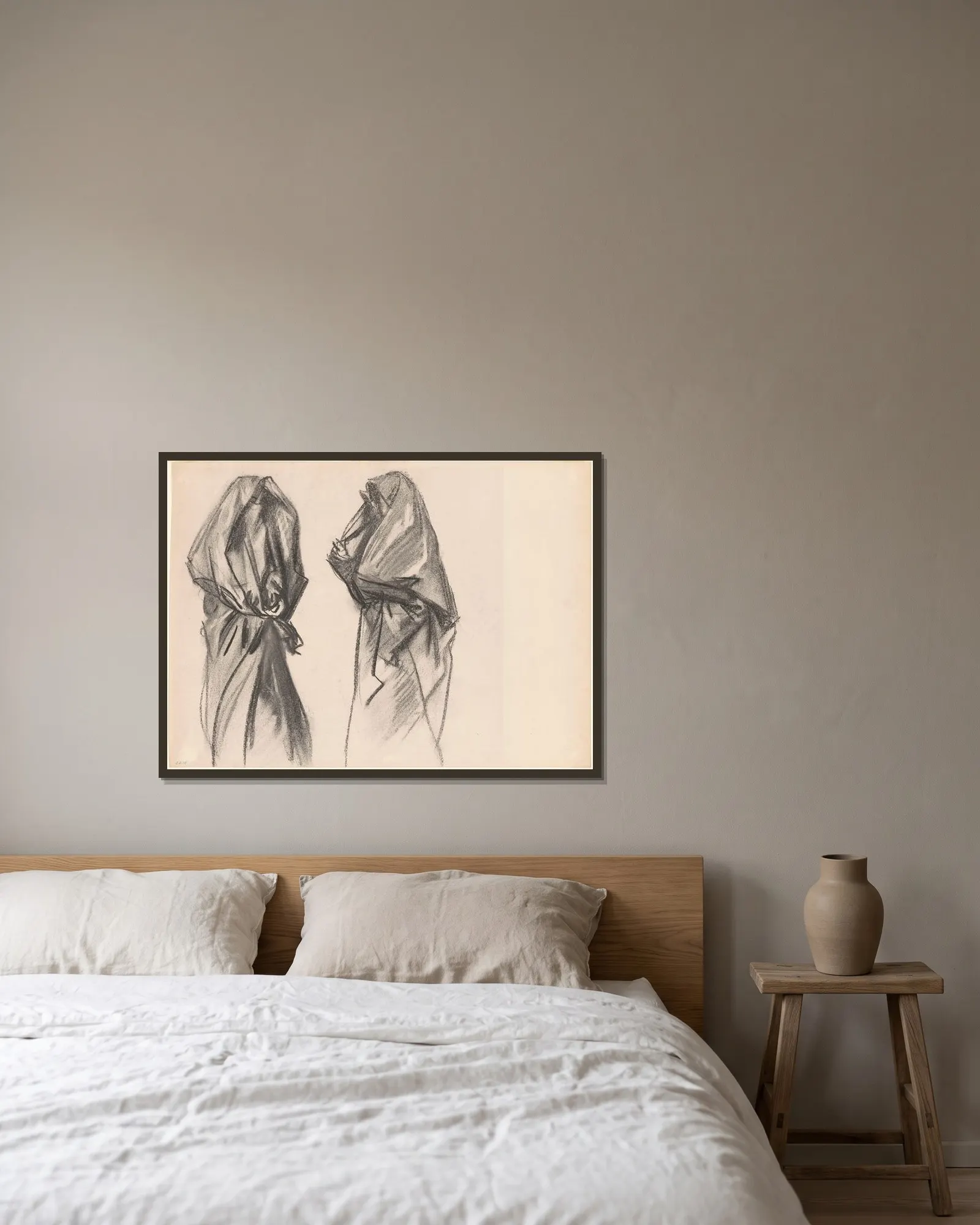 Bedouin Women av John Singer Sargent inramad på en vägg