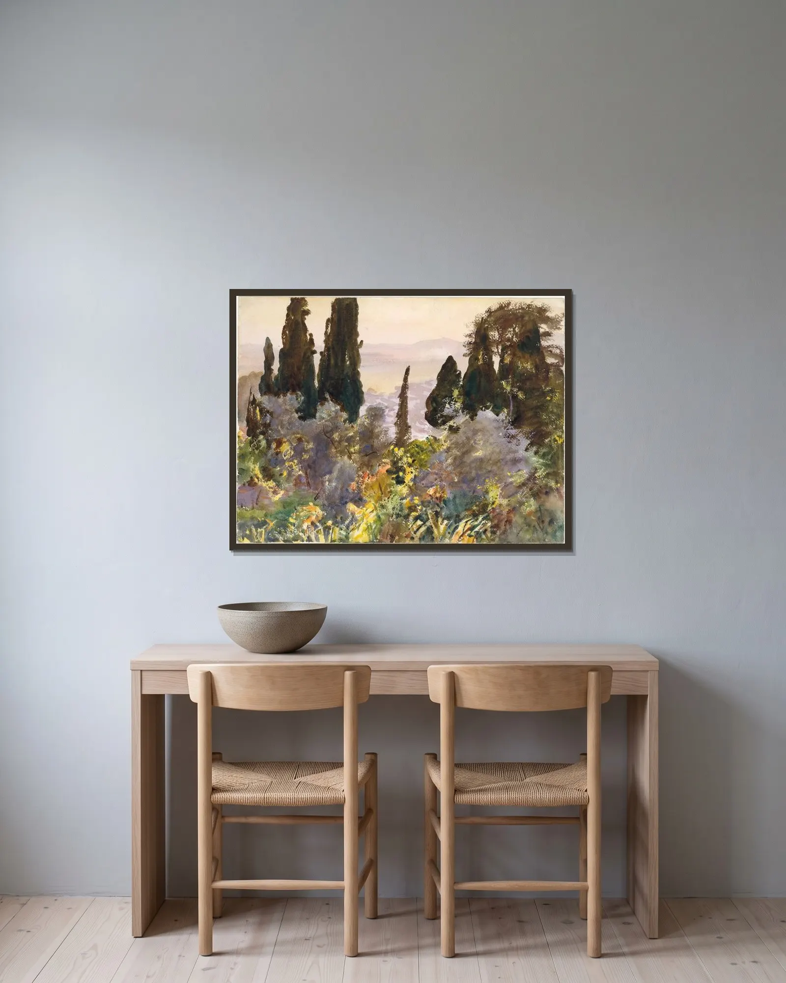 Granada av John Singer Sargent inramad på en vägg