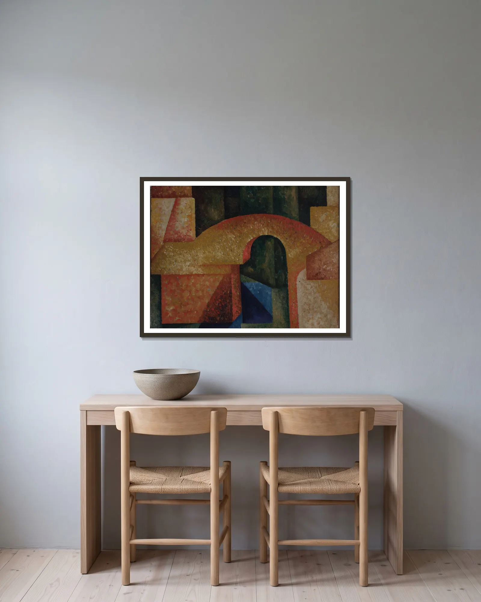 Untitled (Ponte) av Amadeo de Souza-Cardoso inramad på en vägg