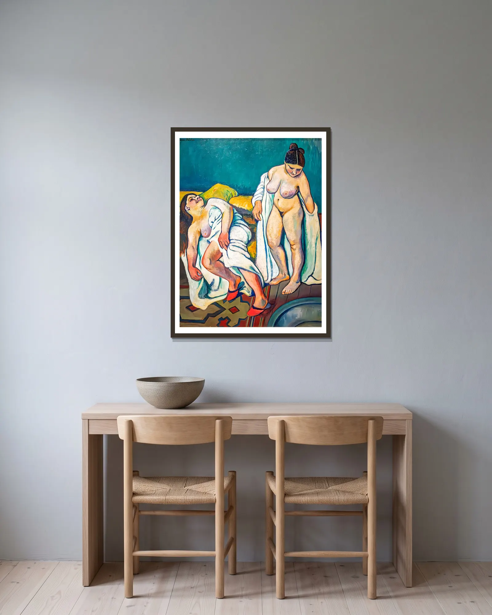 Deux figures av Suzanne Valadon inramad på en vägg