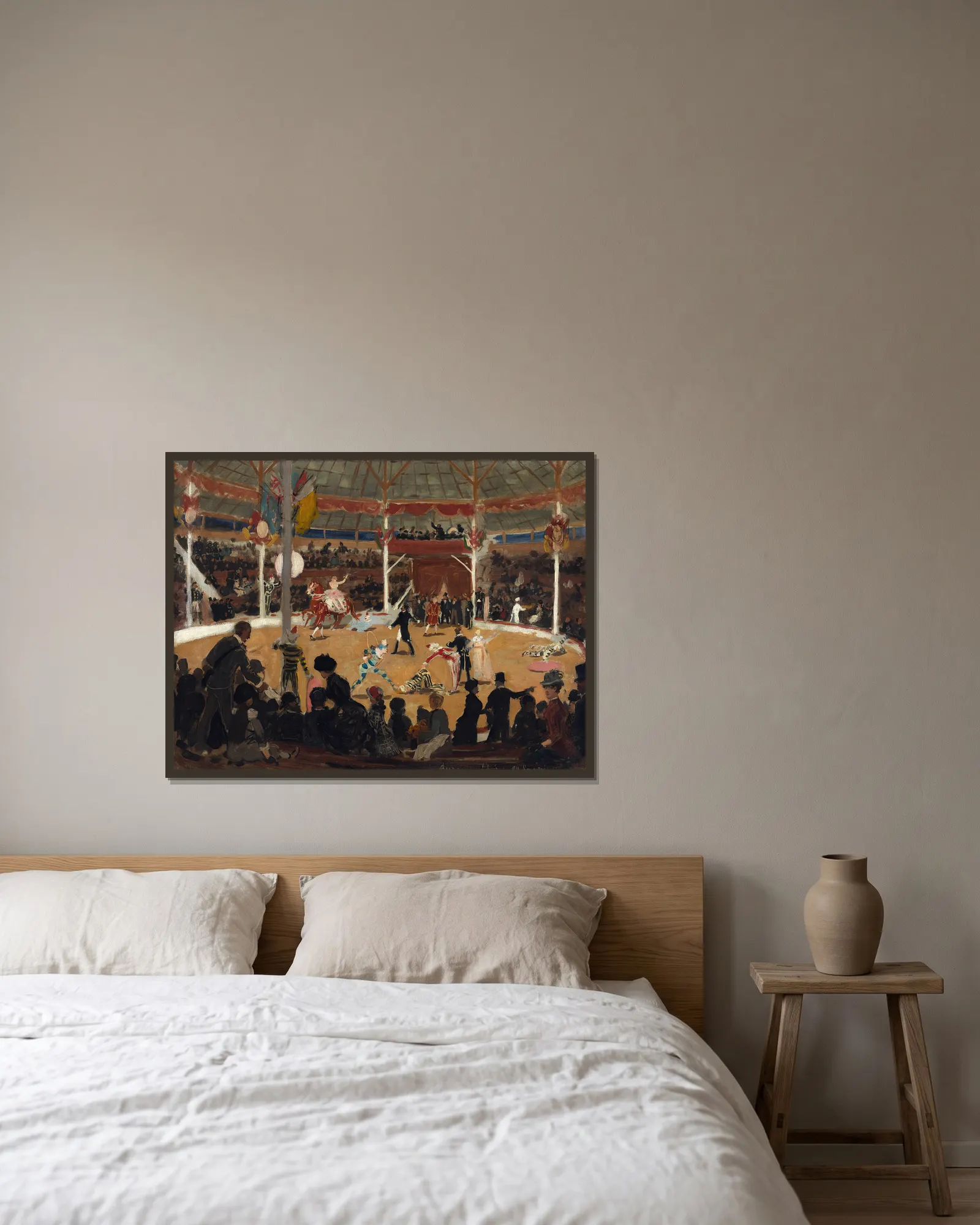 The Circus av Suzanne Valadon inramad på en vägg