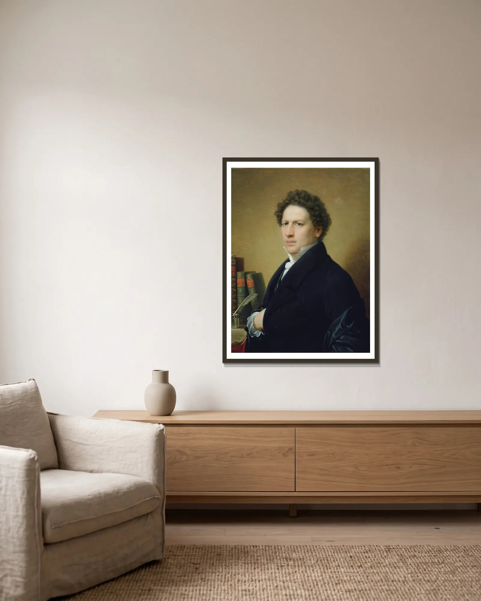Dr. von Bach av Johann Baptist von Lampi the Elder inramad på en vägg
