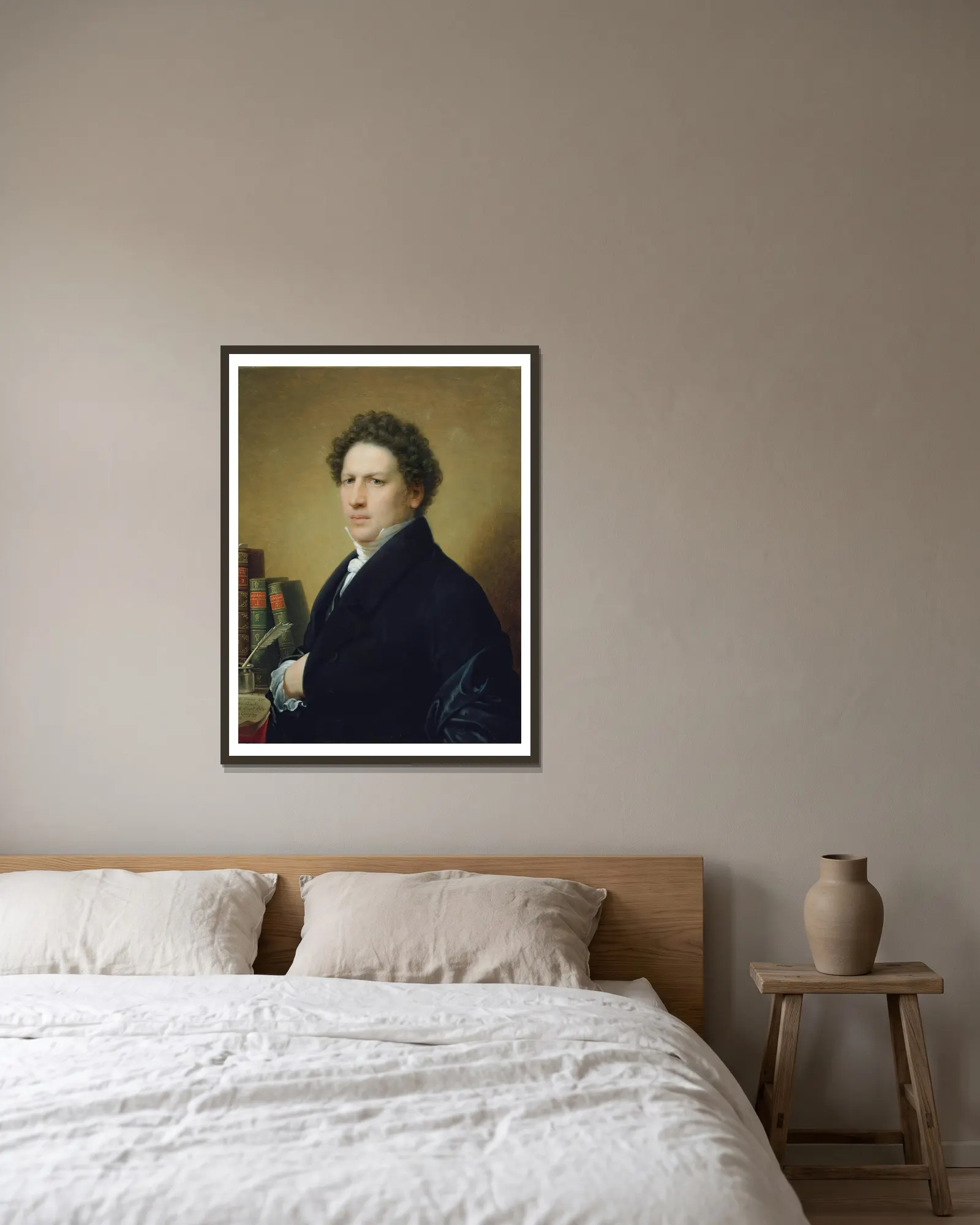 Dr. von Bach av Johann Baptist von Lampi the Elder inramad på en vägg