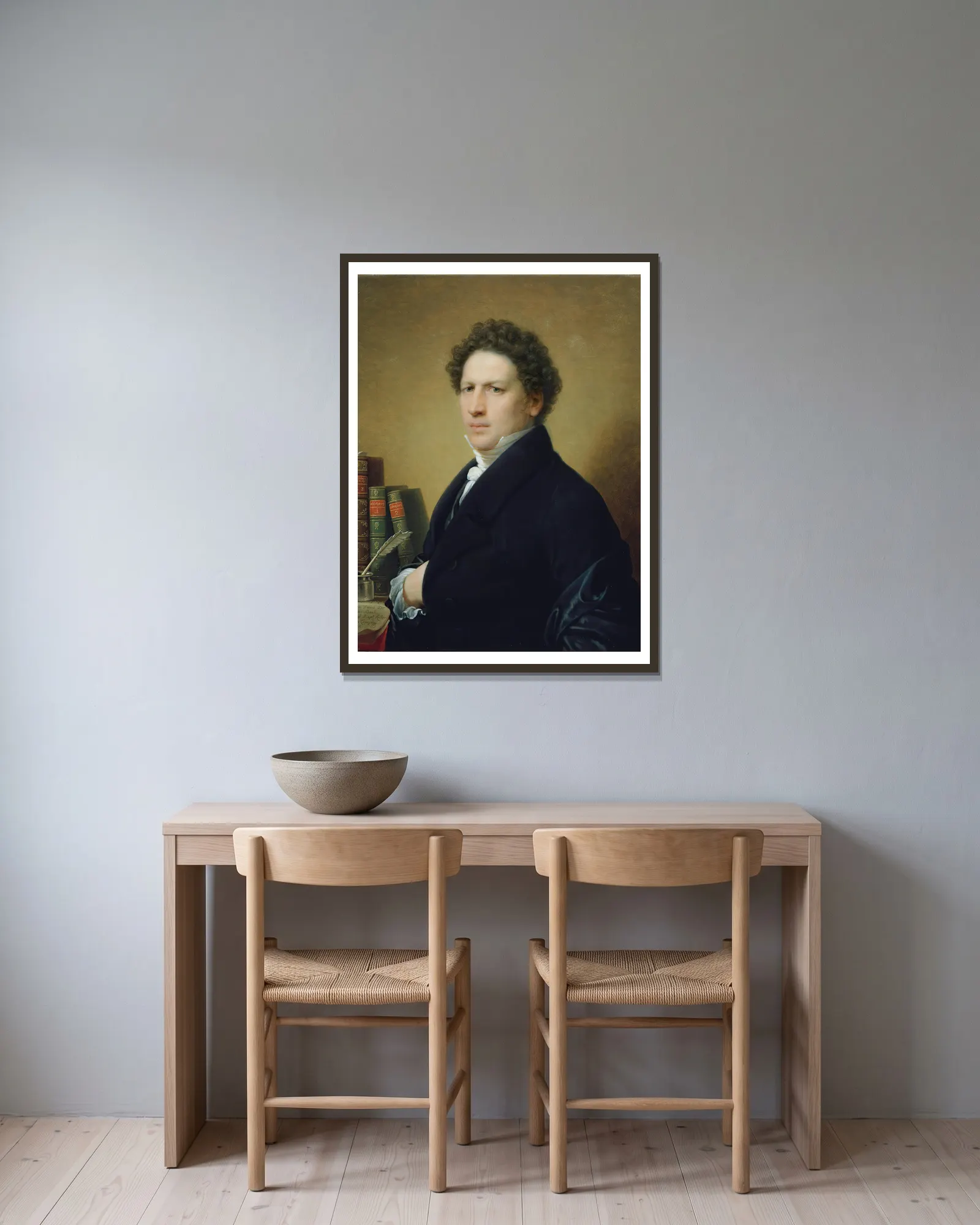 Dr. von Bach av Johann Baptist von Lampi the Elder inramad på en vägg