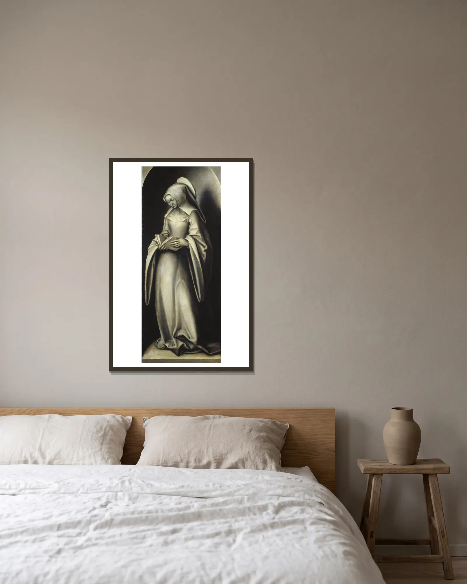 St. Anne av Lucas Cranach the Elder inramad på en vägg