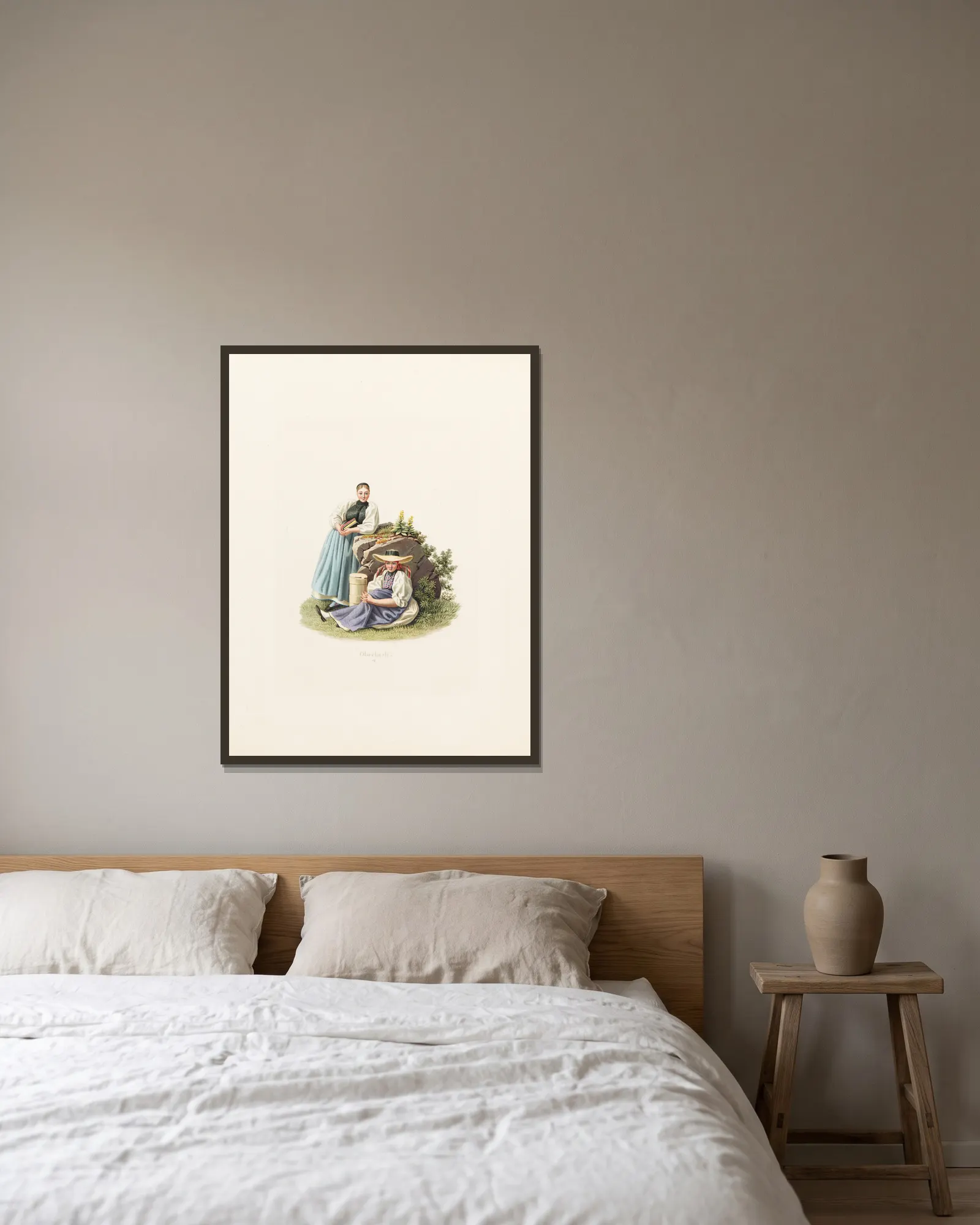 Oberhasli av Gabriel Lory the Younger inramad på en vägg