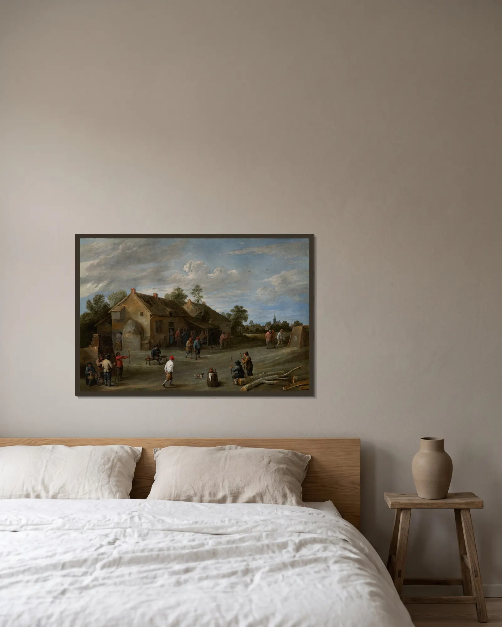 The Archers av David Teniers The Younger inramad på en vägg