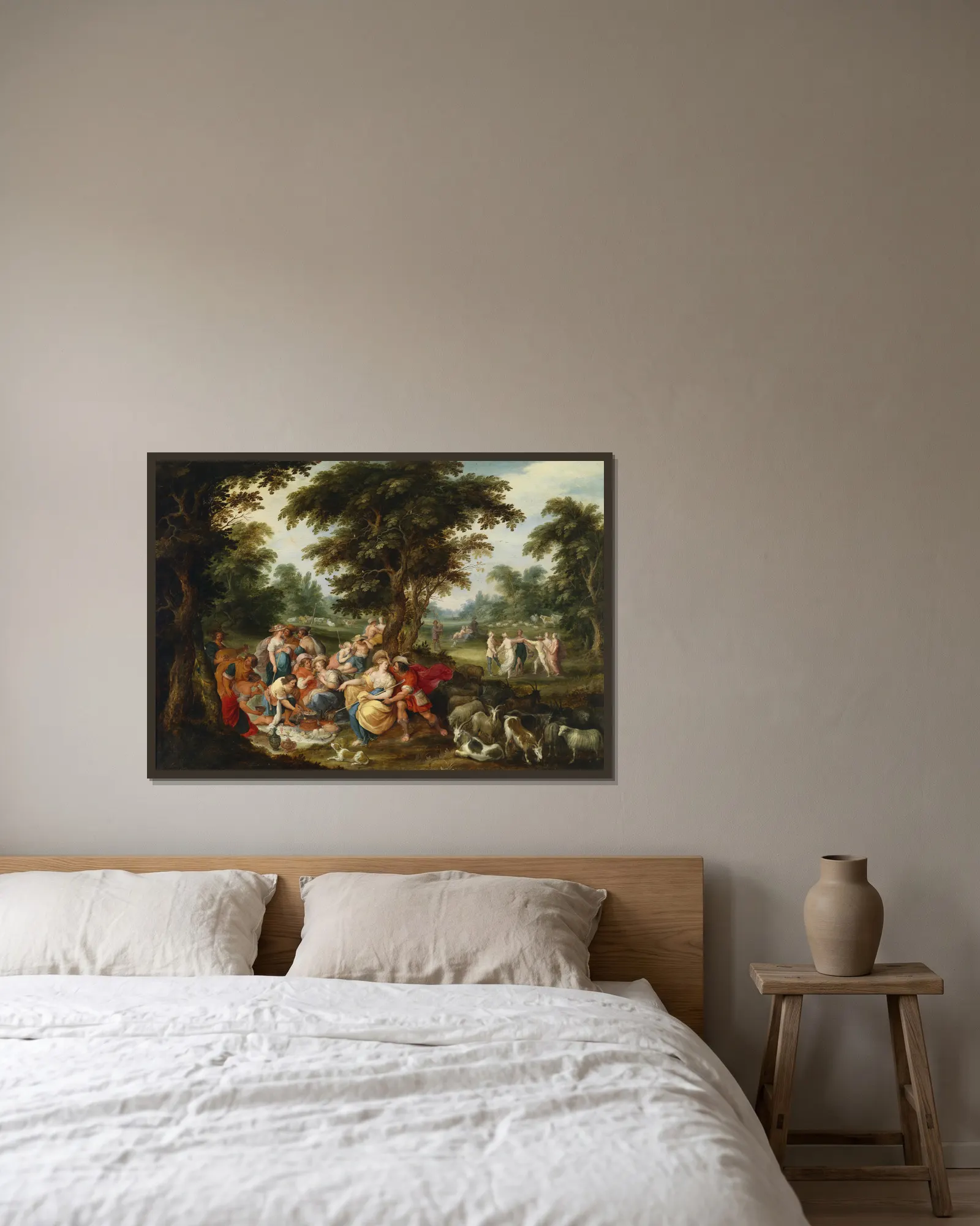 The Golden Age – nr 1 av Frans Francken the Younger inramad på en vägg