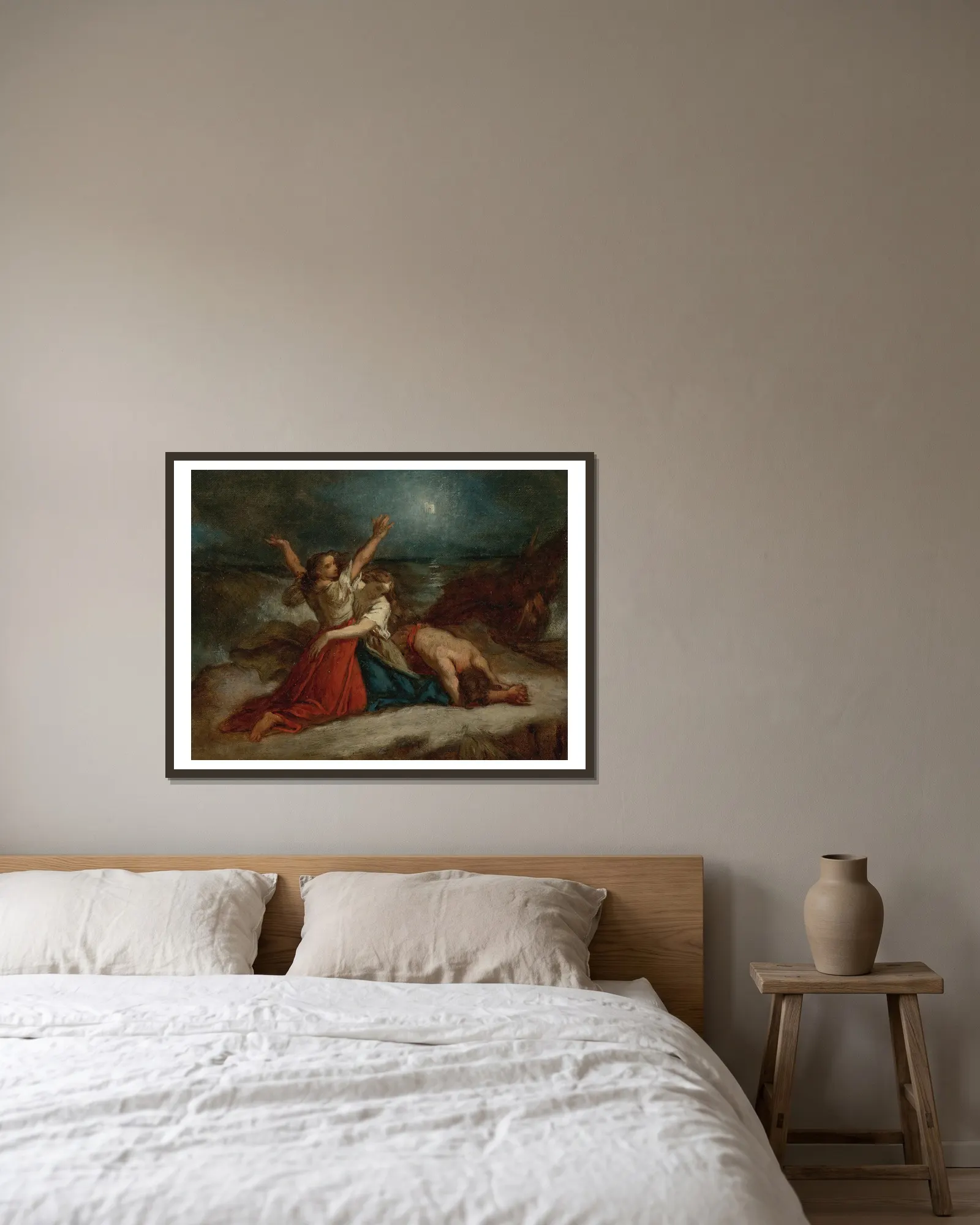 Study for Stella Maris av Thomas Couture inramad på en vägg