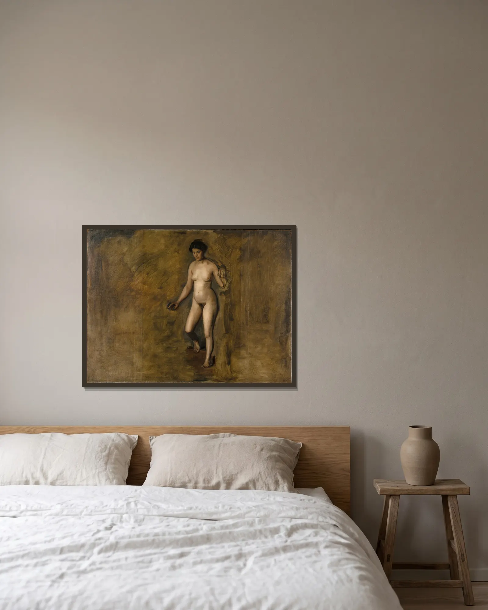 William Rush’s Model av Thomas Eakins inramad på en vägg