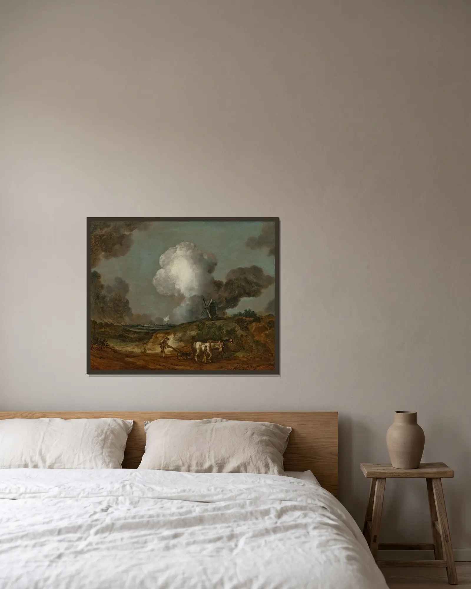 The Suffolk Plough av Thomas Gainsborough inramad på en vägg
