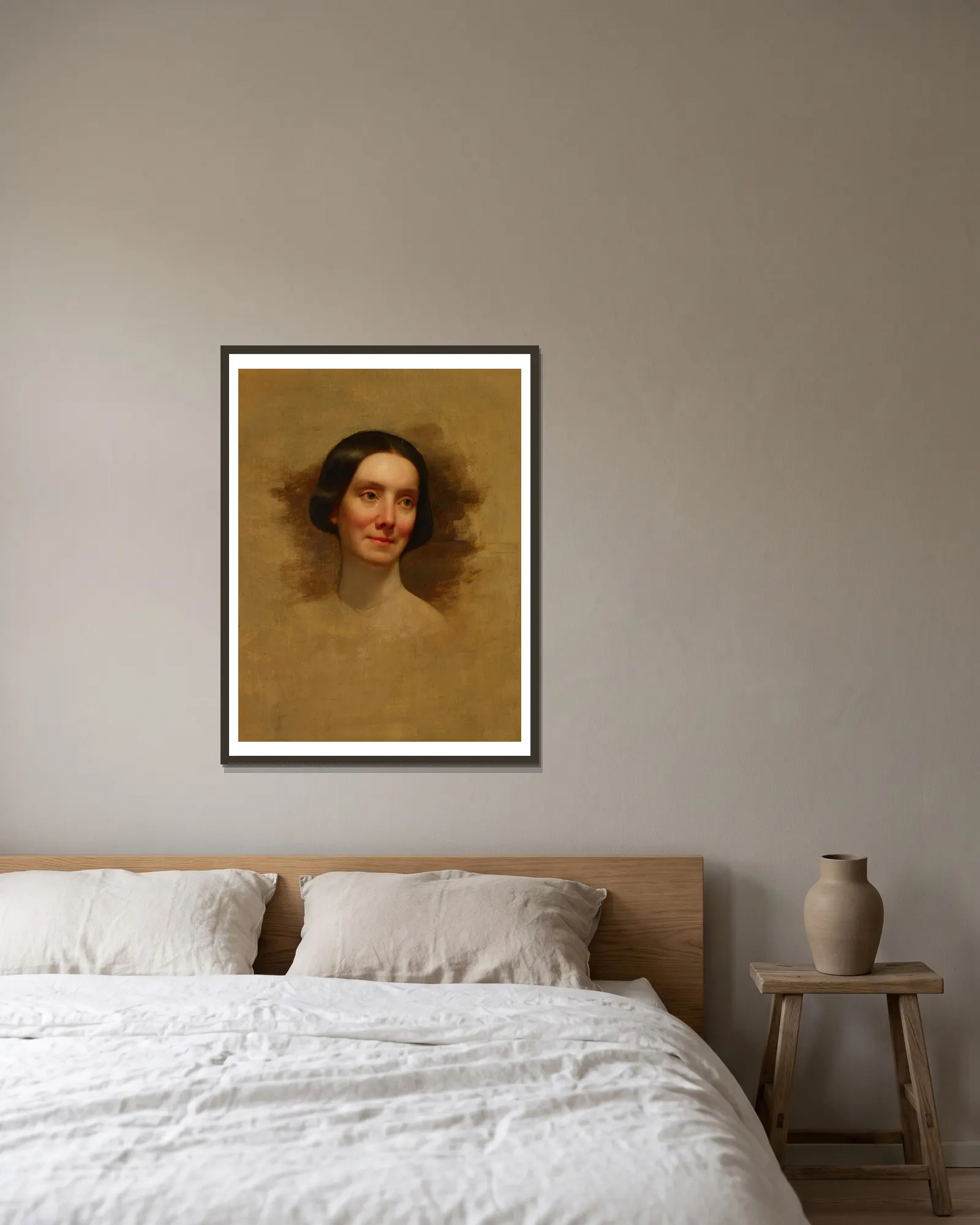 Blanche Sully av Thomas Sully inramad på en vägg